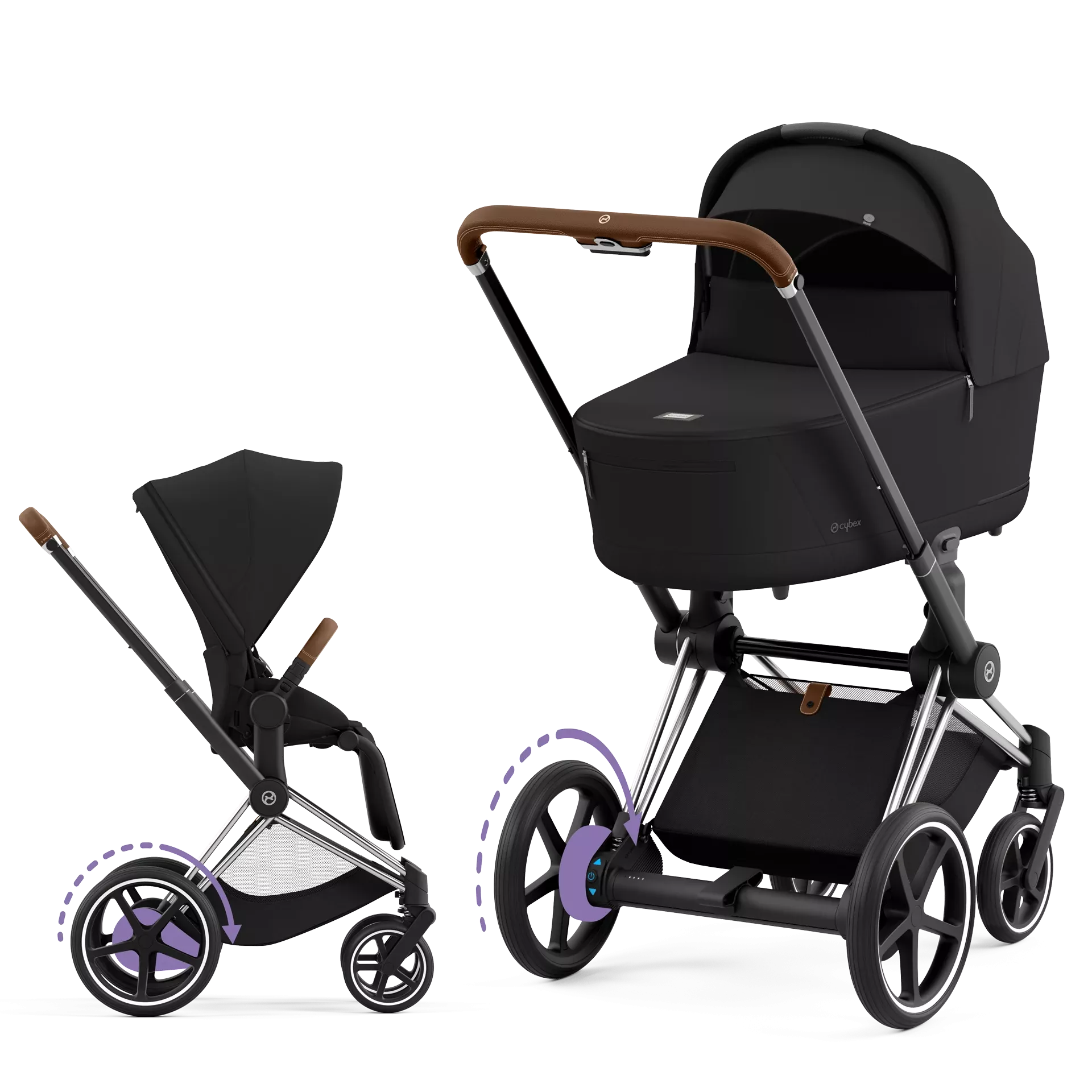 Cybex e-Priam 4.0 - 2w1 | Sepia Black (Chrome Brown Frame)
