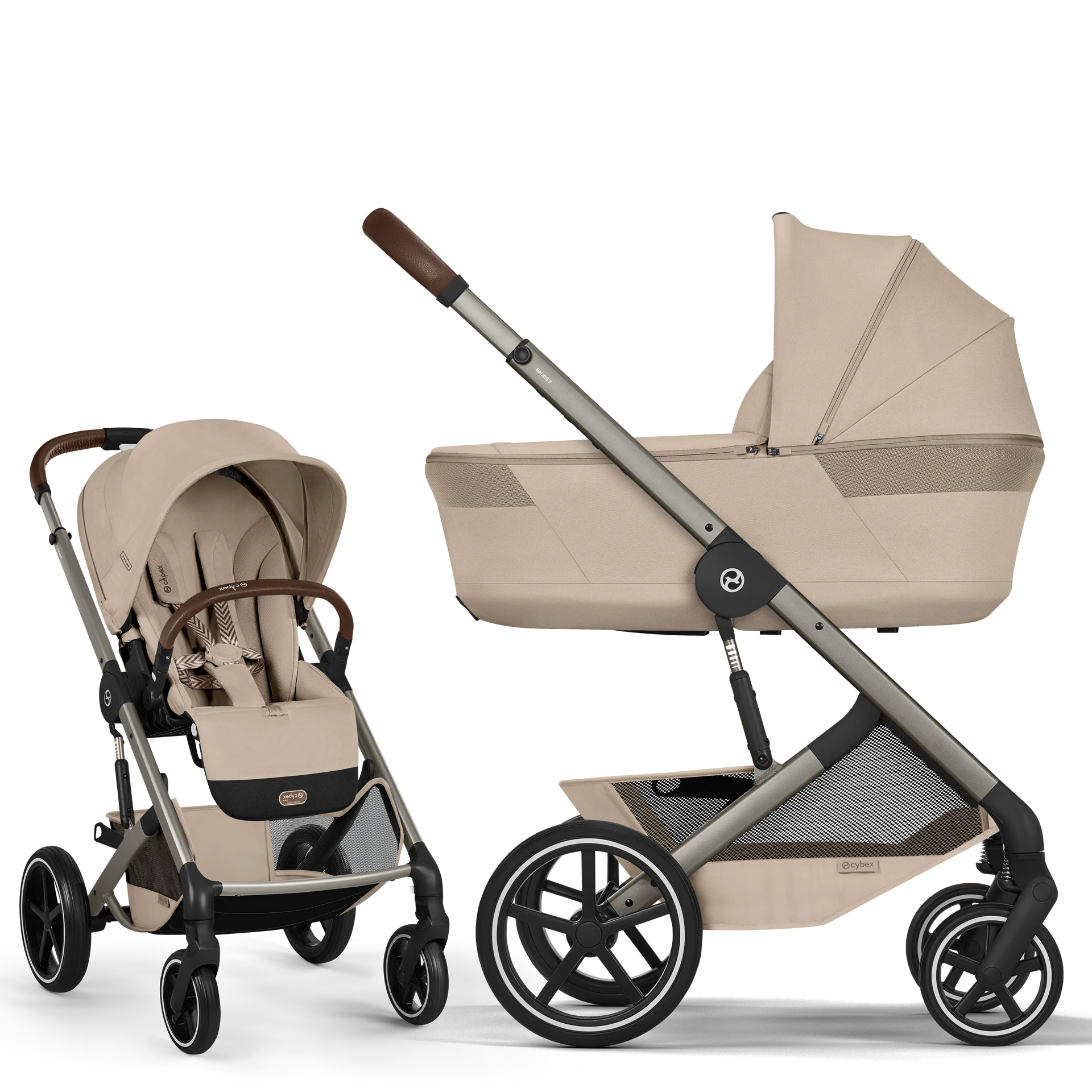Cybex Balios S Lux Fold - 2w1 ze składaną gondolą | Almond Beige
