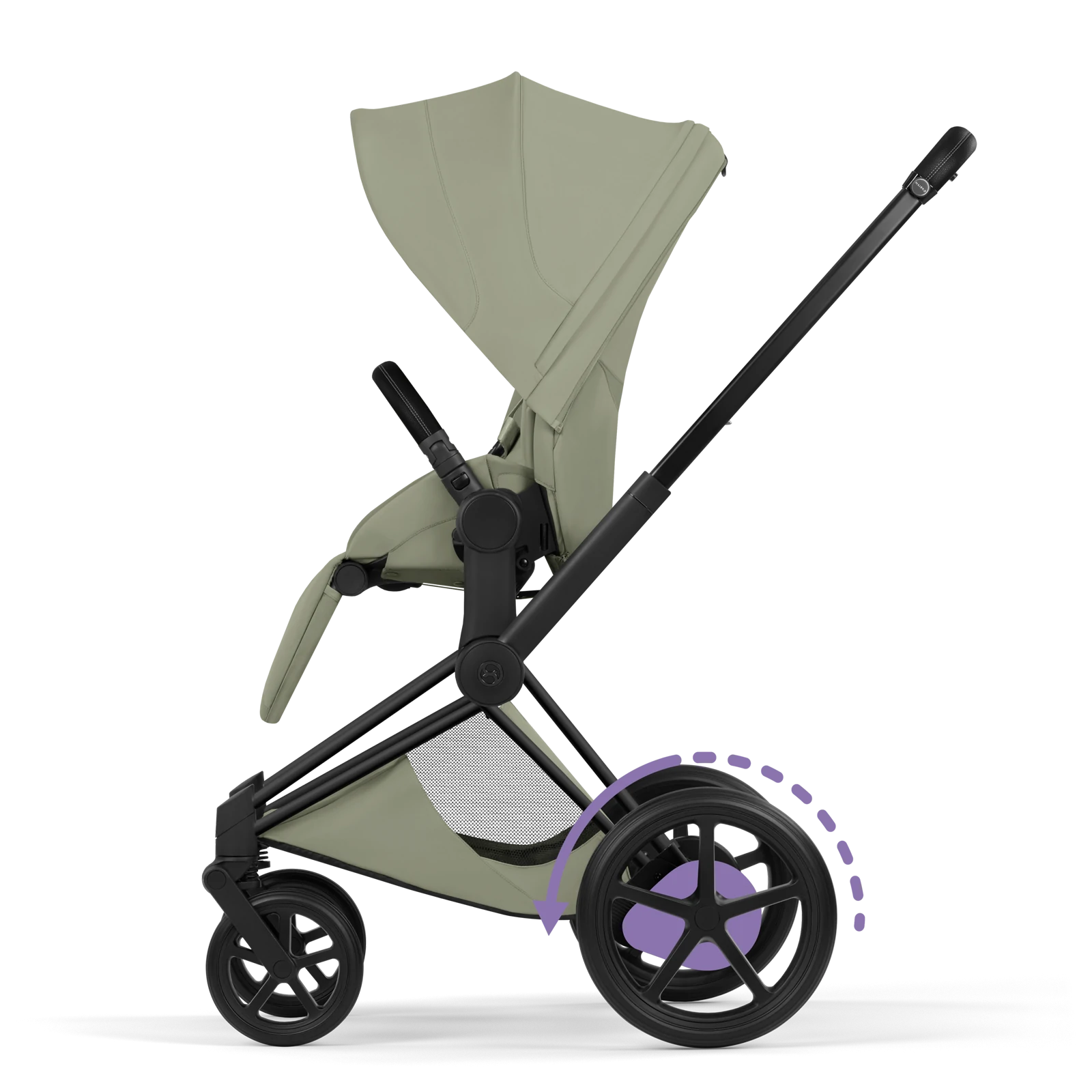 Cybex e-Priam 5.0 - wózek 2w1 | Sage Green - Matt Black (Style)