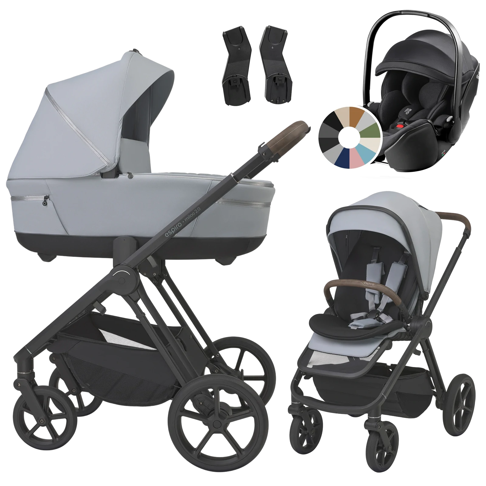 Espiro Miloo 2.0 + Britax Römer Baby-Safe Pro +GRATIS - 3w1 | 303 Unique Dove