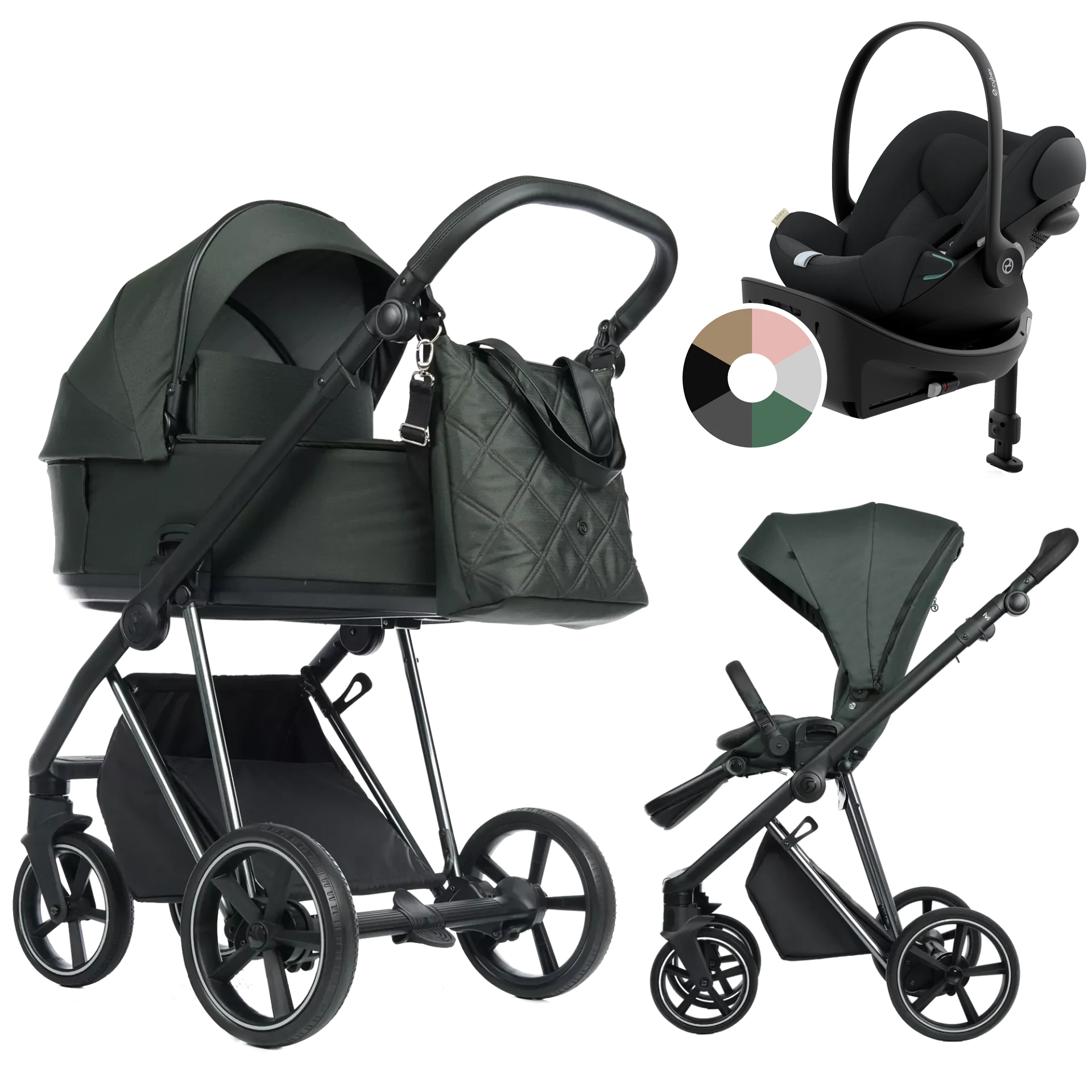 Roan Ivi 2.0 + Cybex Cloud G + baza G +GRATIS - 4w1 | Black Forest