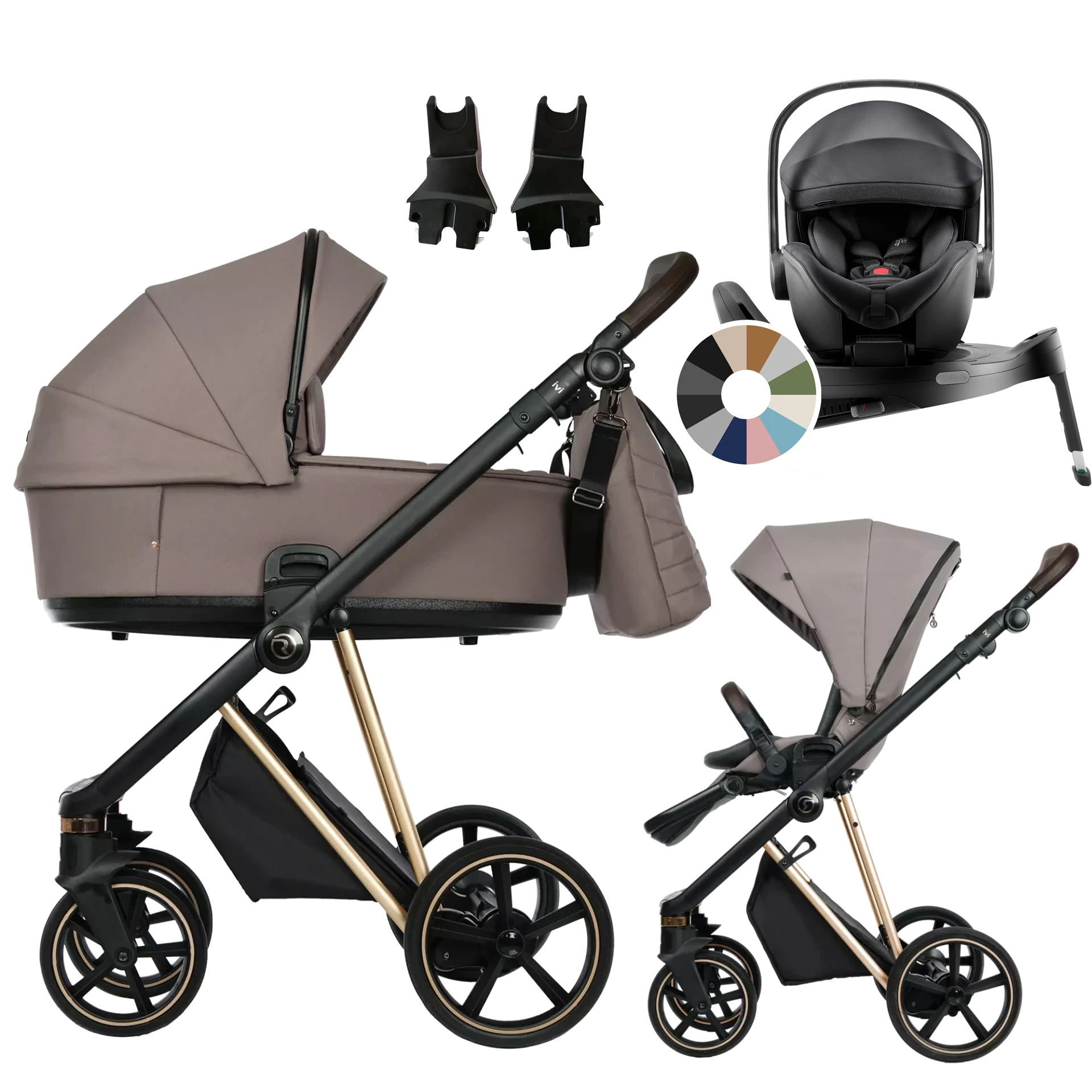 Roan Ivi 2.0 + Britax Römer Baby-Safe Pro + baza Vario 5Z +GRATIS - 4w1 | Cocoa Rosegold