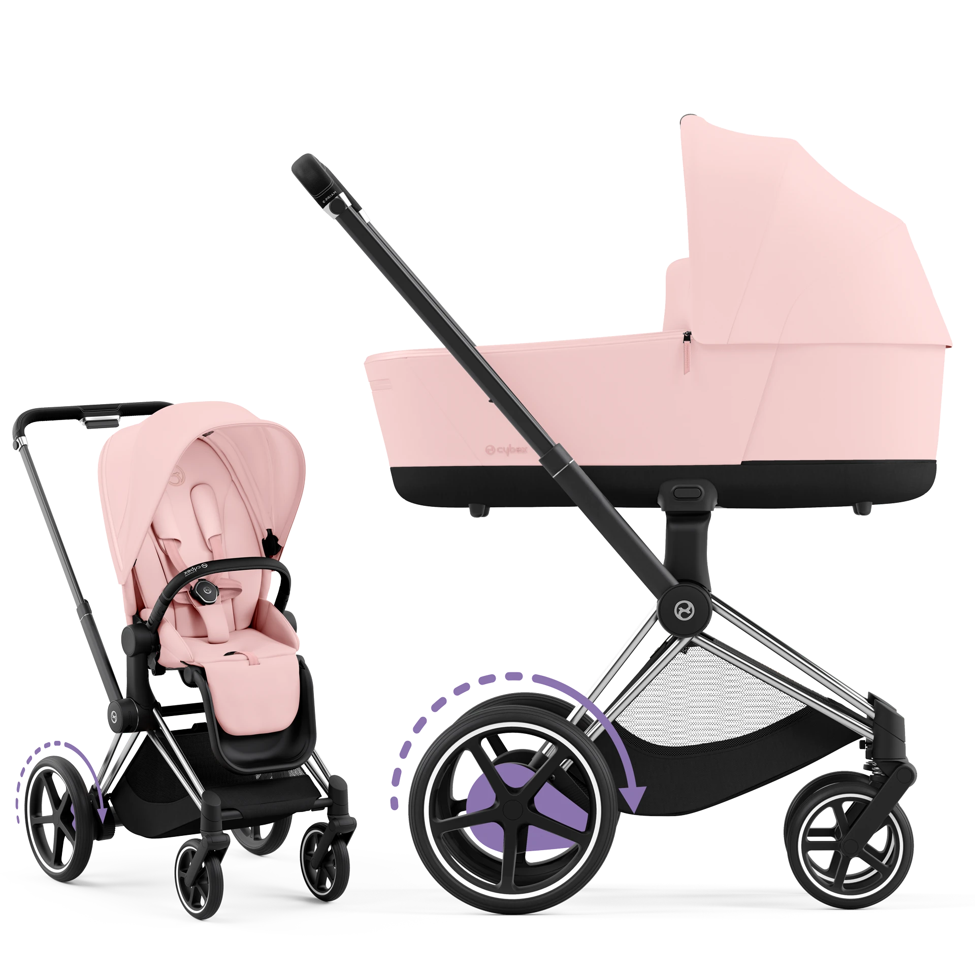 Peach Pink (Chrome Black Frame)