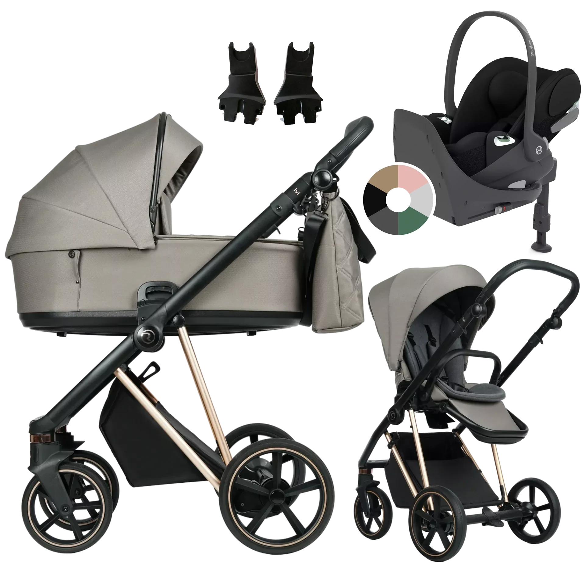 Roan Ivi 2.0 + Cybex Cloud T + baza T +GRATIS - 4w1 | Mocca