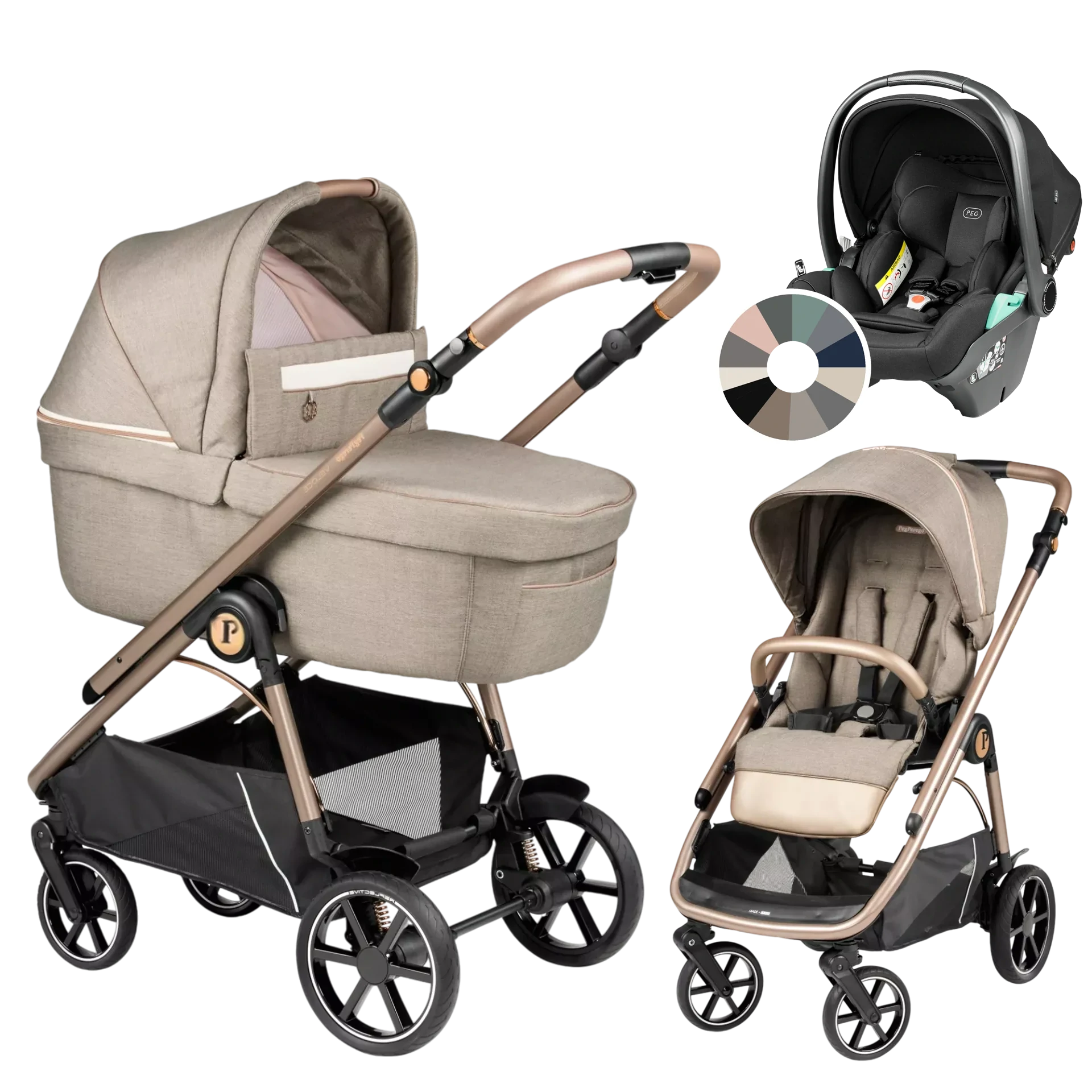 Peg Perego Veloce + Peg Perego Primo Viaggio Lounge - 3w1 | Mon Amour