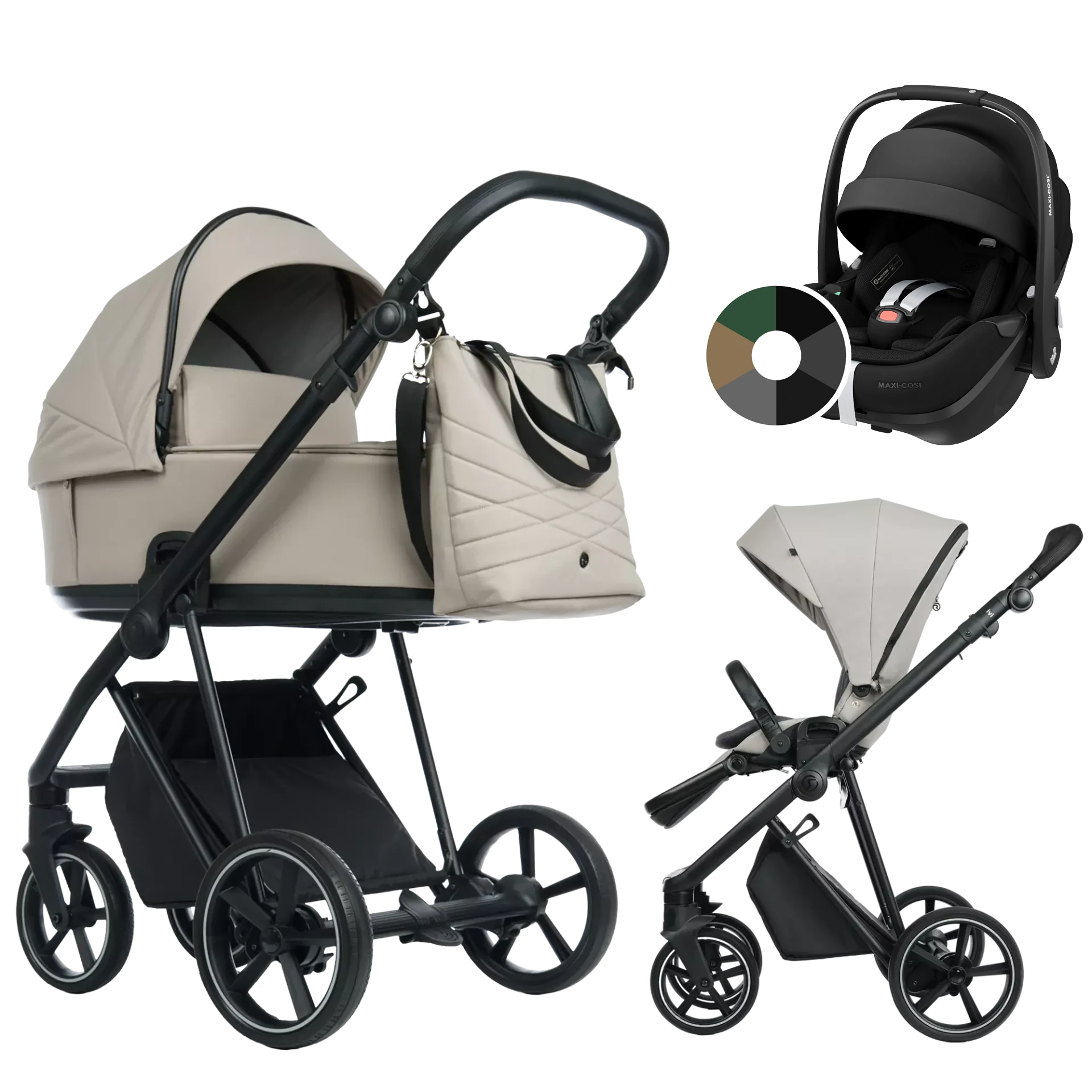 Roan Ivi 2.0 + Maxi-Cosi Pebble 360 Pro2 +GRATIS - 3w1 | Sesame