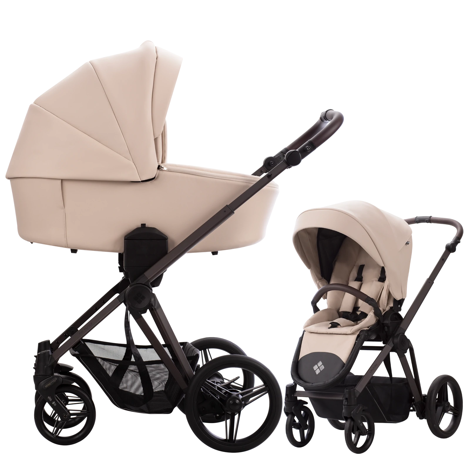 Bebetto Nuvio - wózek 2w1 | Pro 02 Brown