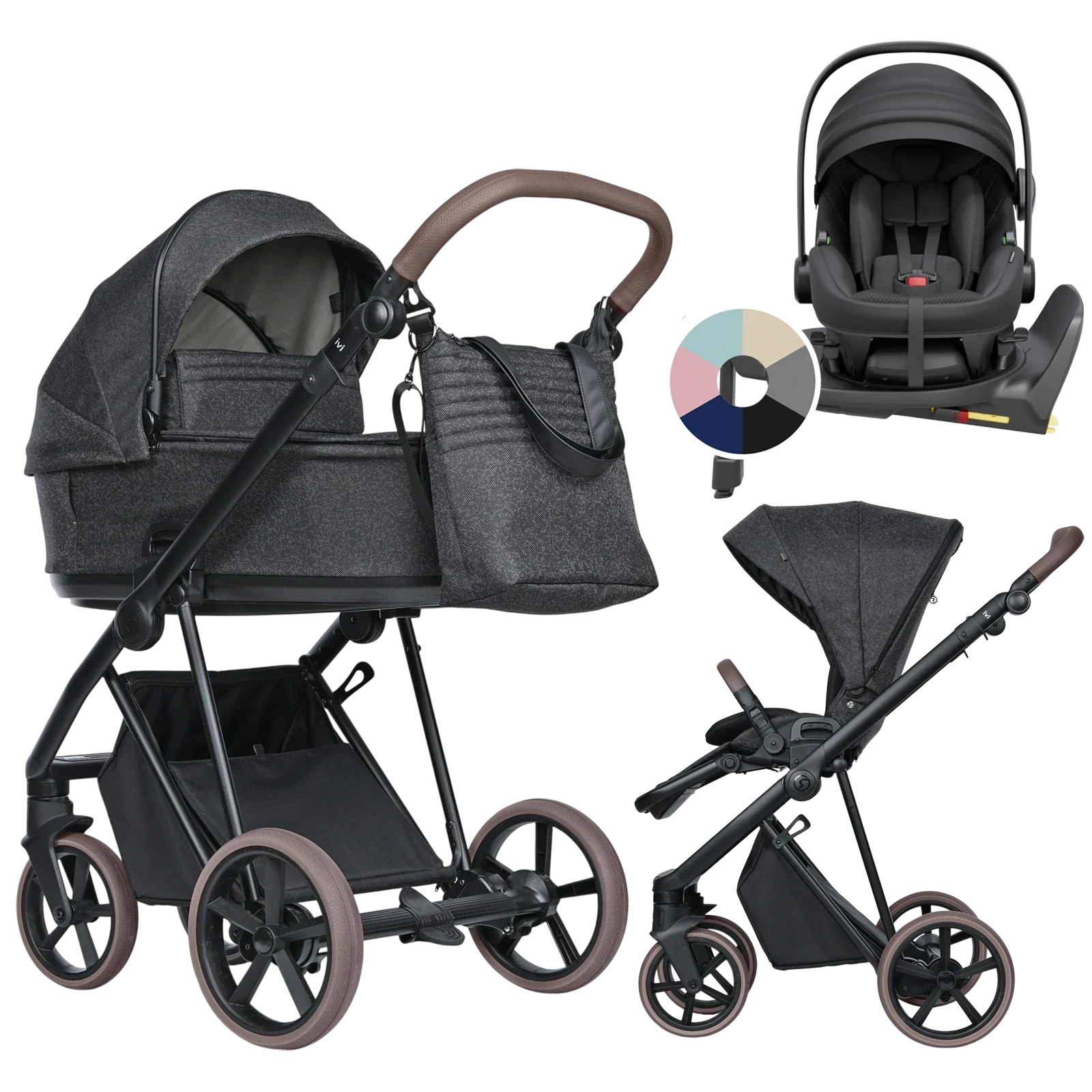 Roan Ivi 2.0 Vintage + Avionaut Pixel 3 + baza IQ Orbit + GRATIS - 4w1 | Pixel Dark