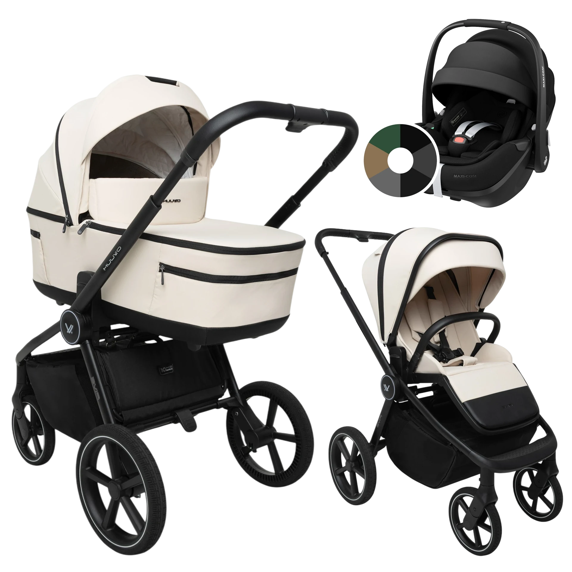 Muuvo Five + Maxi-Cosi Pebble 360 Pro2 +GRATIS - 3w1 | Desert Sand