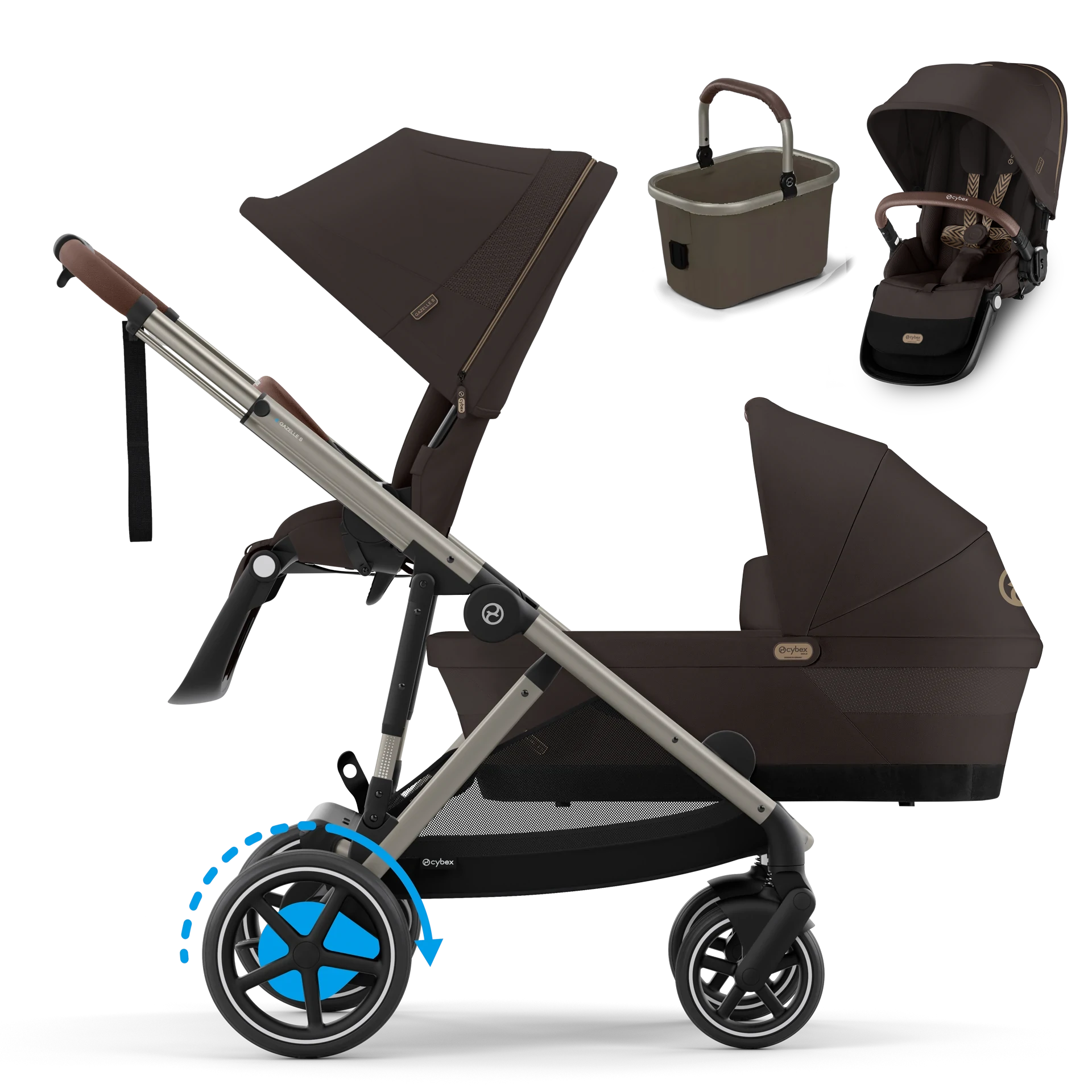Cybex e-Gazelle S Duo | Chocolate Brown