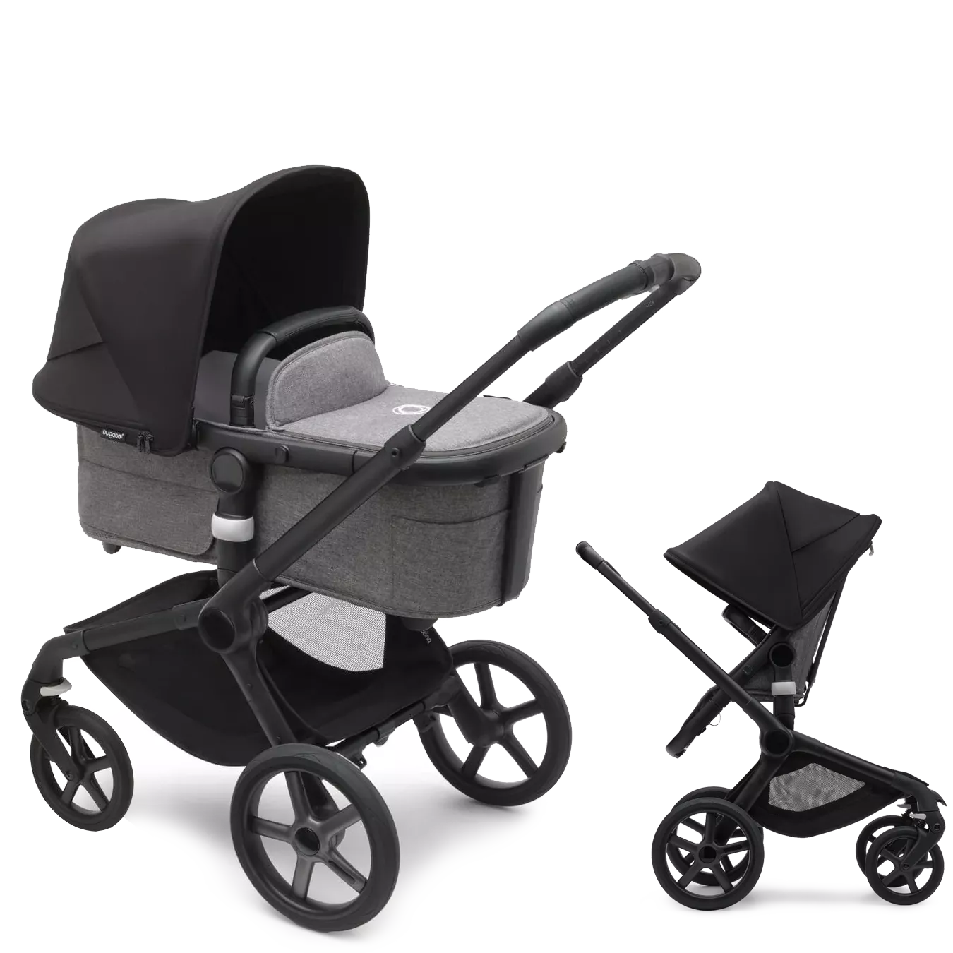 Bugaboo Fox 5 - 2w1 | Black-Grey Melange-Midnight Black
