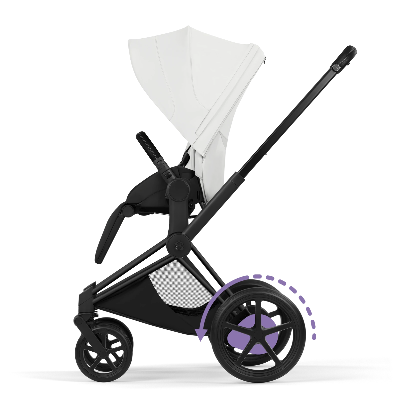 Cybex e-Priam 5.0 - wózek 2w1 | Off White - Matt Black (Style)