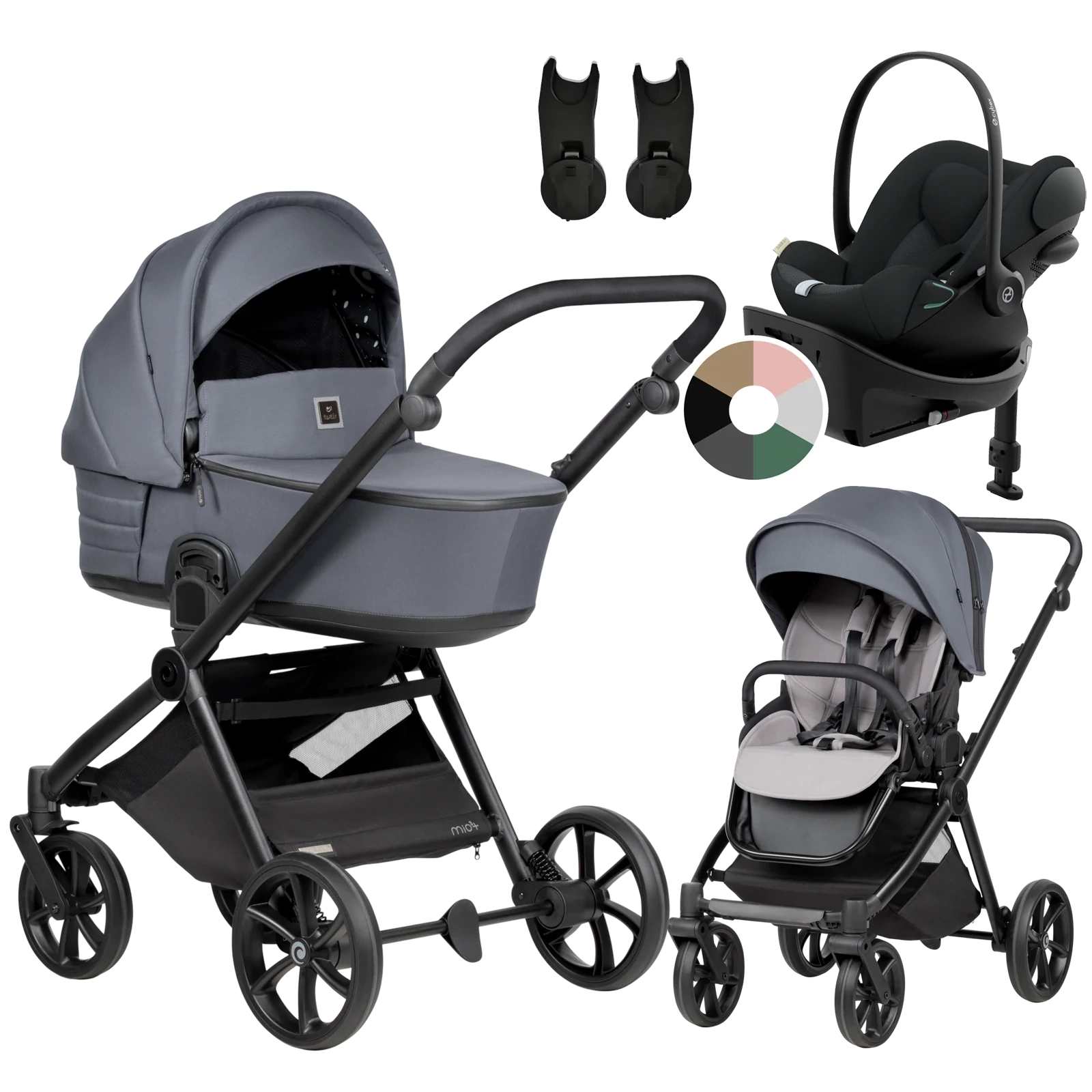 Tutis Mio 3 Plus + Cybex Cloud G3 + baza G3 + GRATIS - 4w1 | 103 Dark Grey