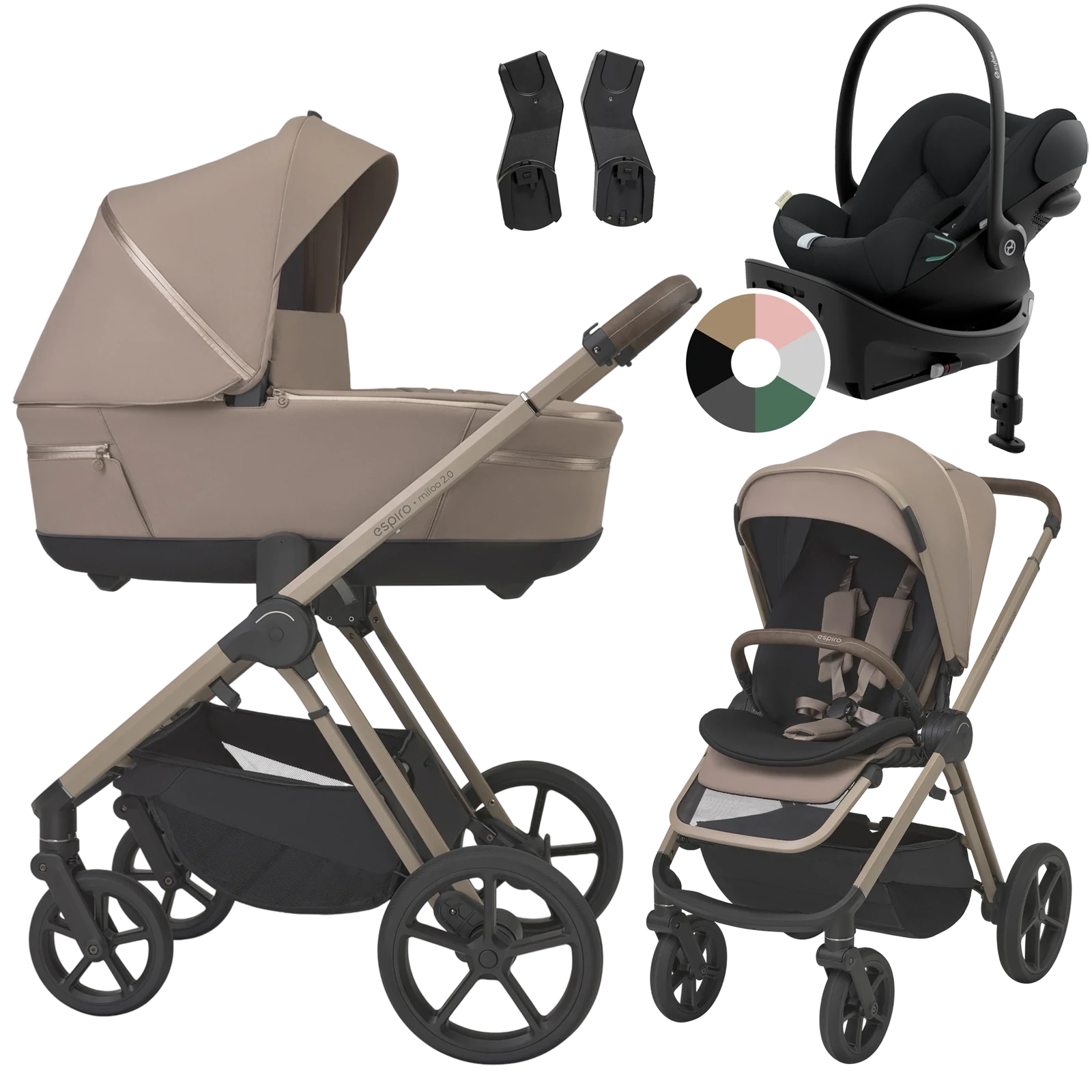 Espiro Miloo 2.0 + Cybex Cloud G + baza G +GRATIS - 4w1 | 319 Perfect Beige