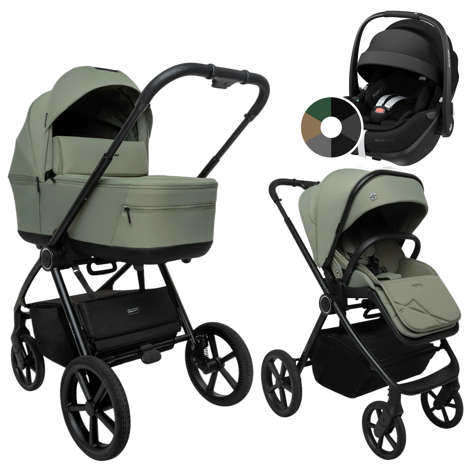 Muuvo One + Maxi-Cosi Pebble 360 Pro2 +GRATIS - 3w1 | Olive