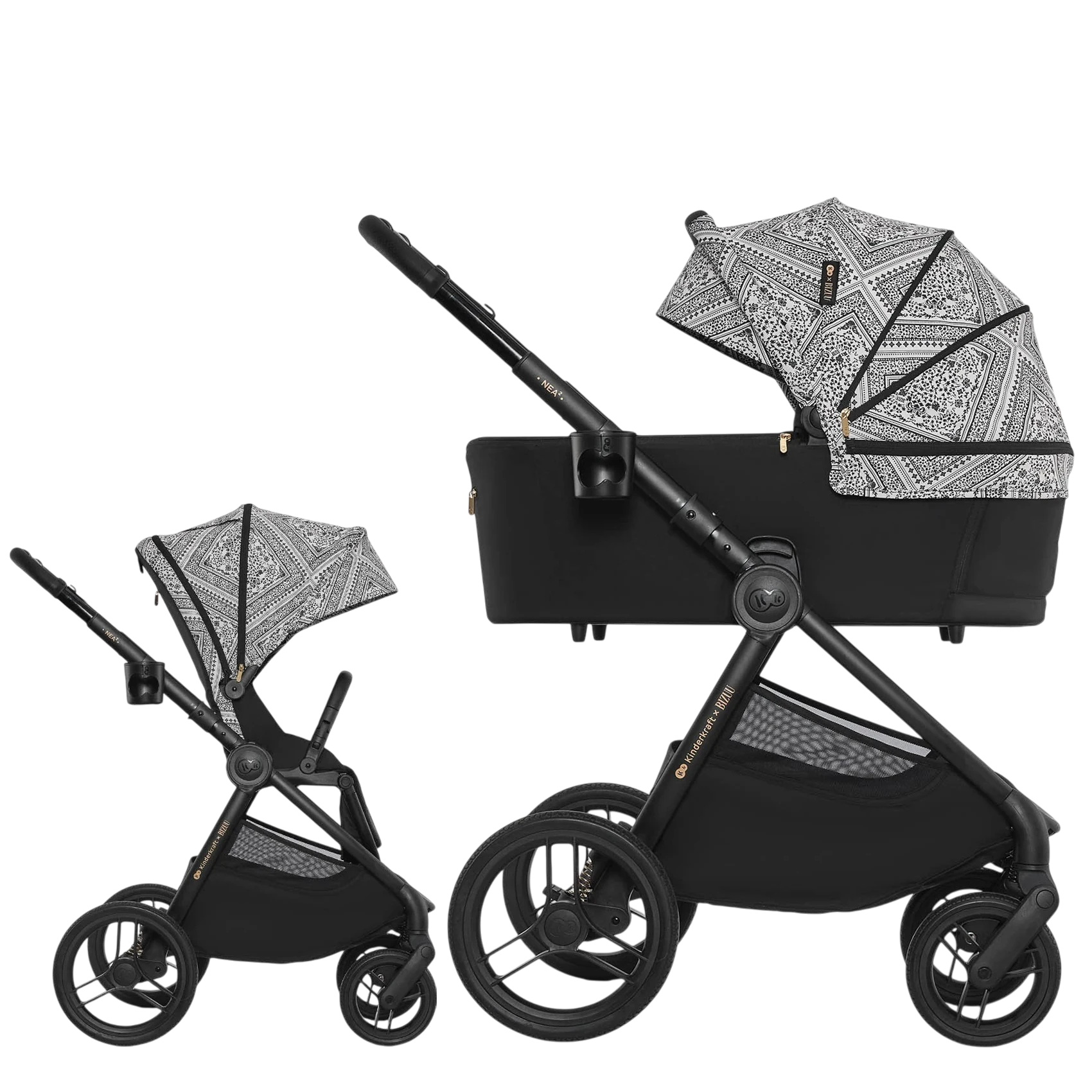 Kinderkraft Nea 2 - 2w1 | Lunar Black (Kinderkraft x Bizuu)