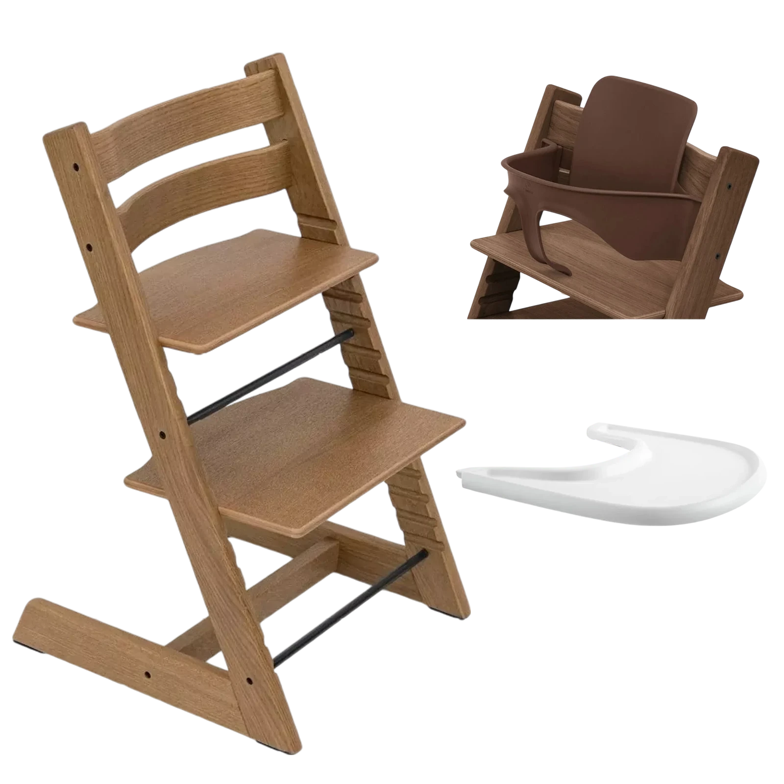 Stokke Tripp Trapp - zestaw z tacką i Baby Set | Oak Brown