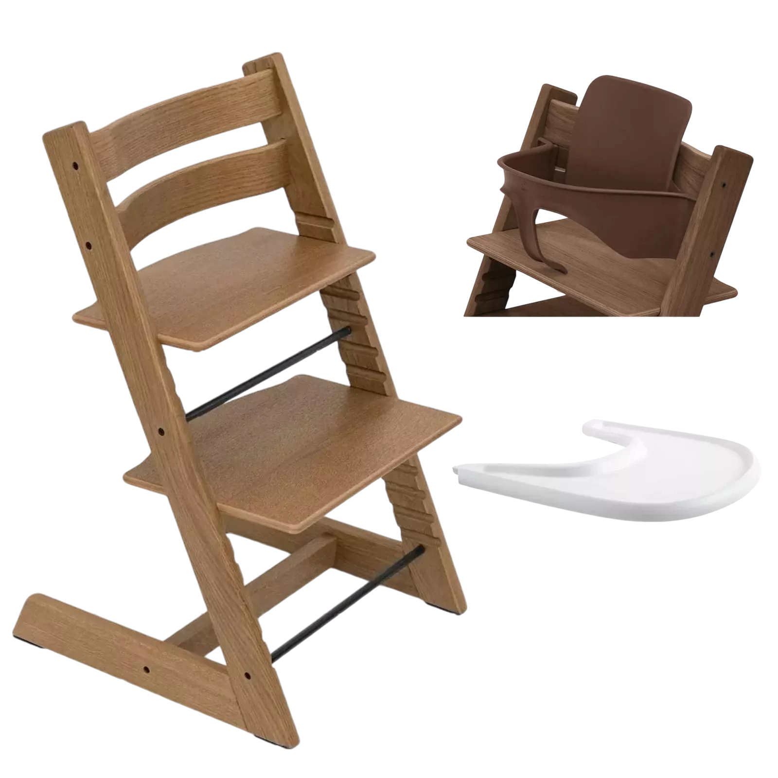 Stokke Tripp Trapp - zestaw z tacką i Baby Set | Oak Brown