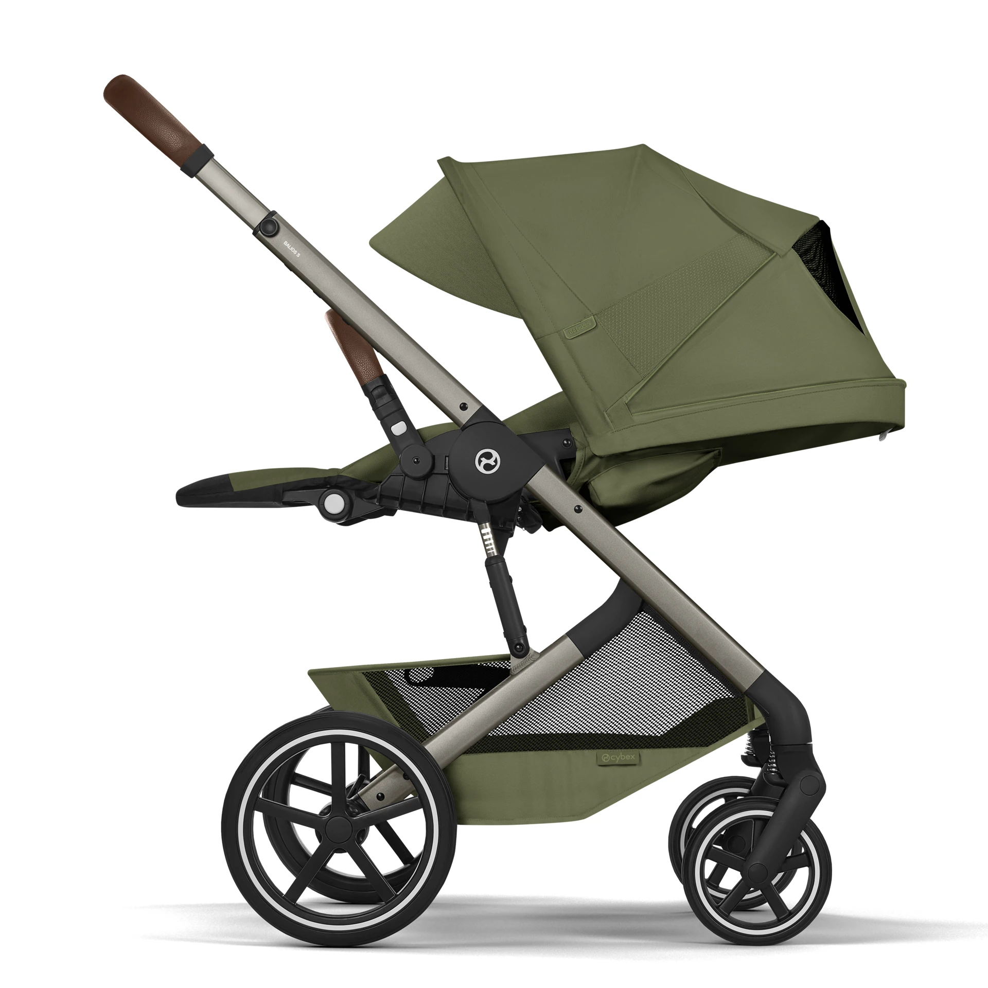 Cybex Balios S Lux Fold - 2w1 ze składaną gondolą | Moss Green