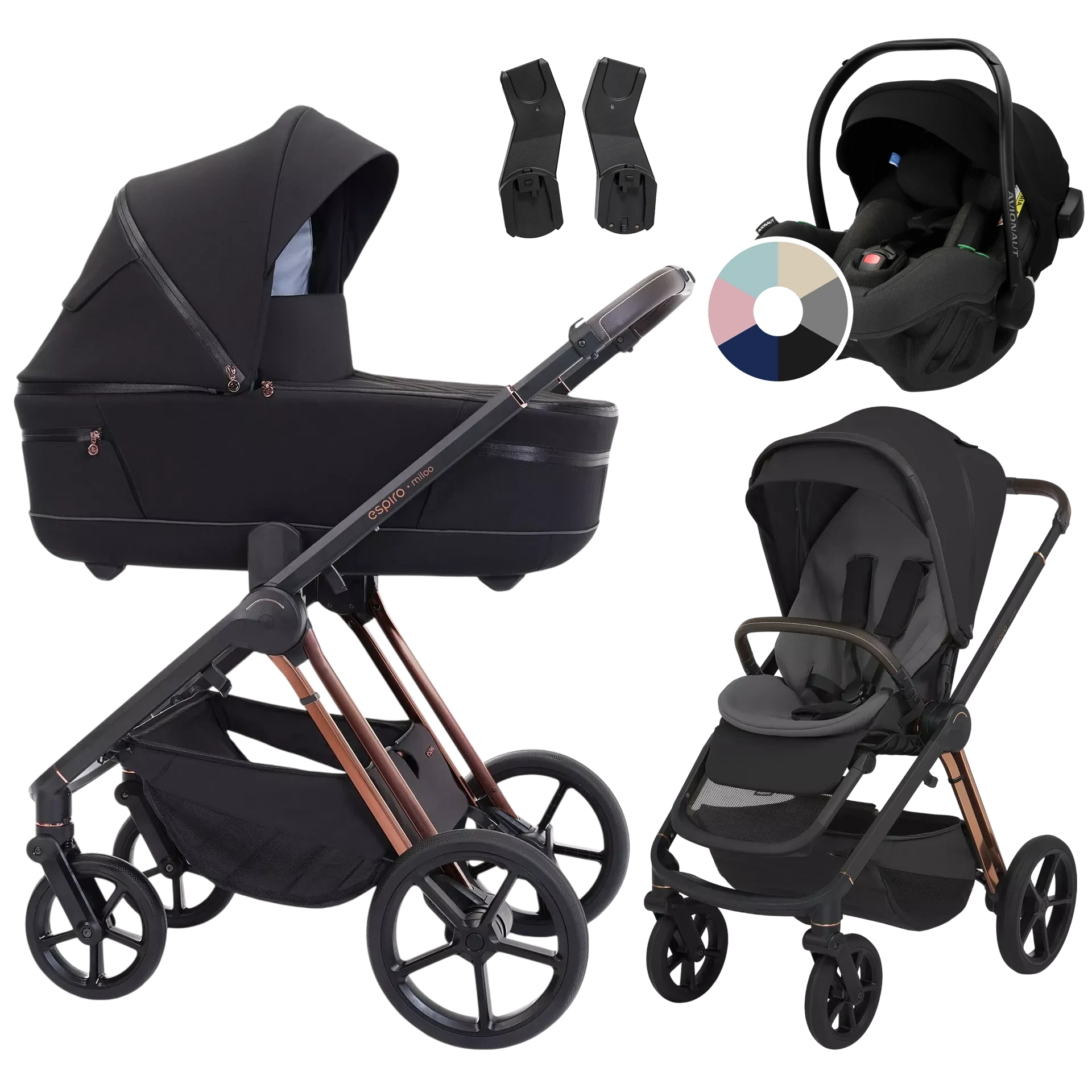 Espiro Miloo + Avionaut Pixel Pro 2.0 C +GRATIS - 3w1 | 210 Diamond Black