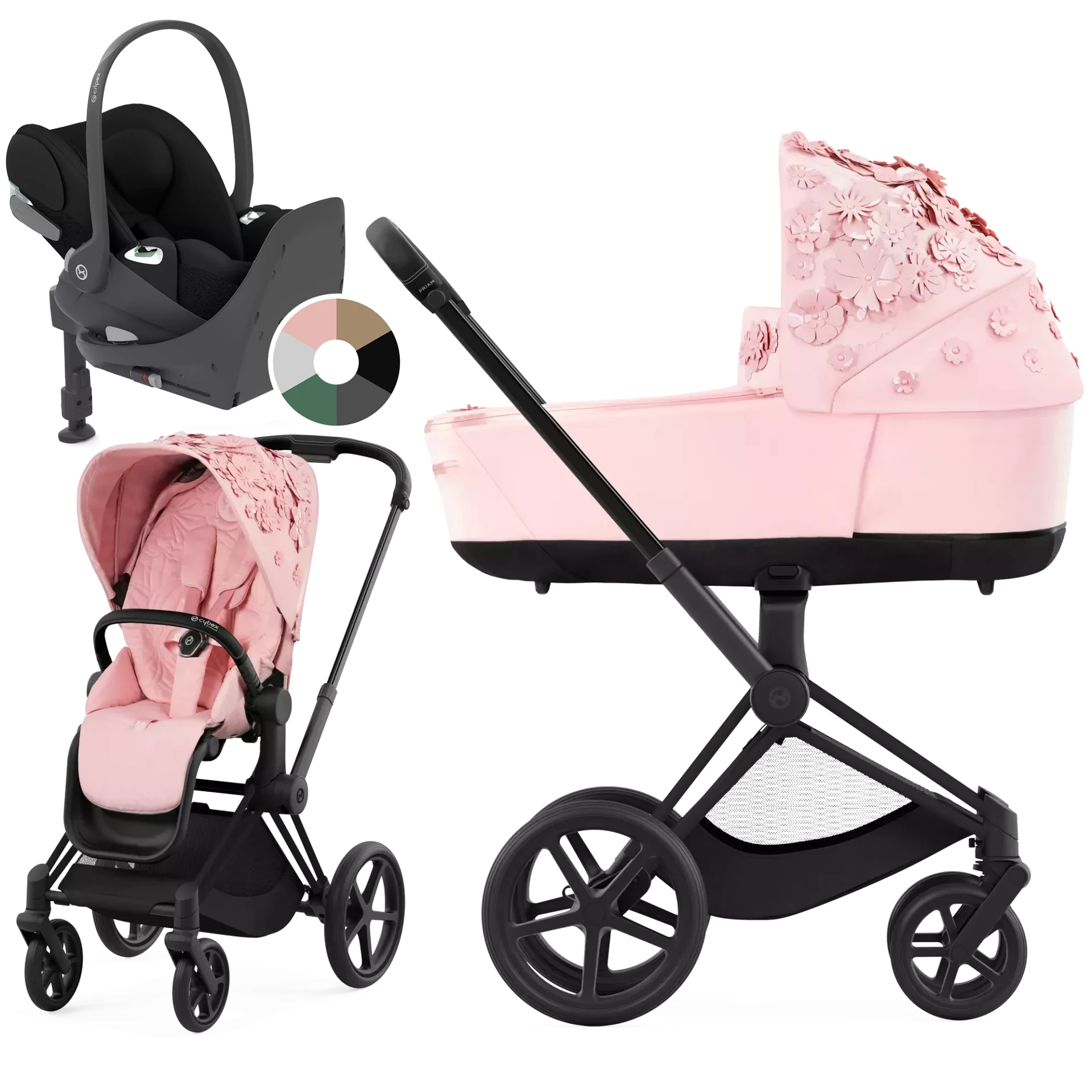 Cybex Priam 4.0 + Cybex Cloud T i-Size + baza T - 4w1 | Pale Blush - Fashion Collection