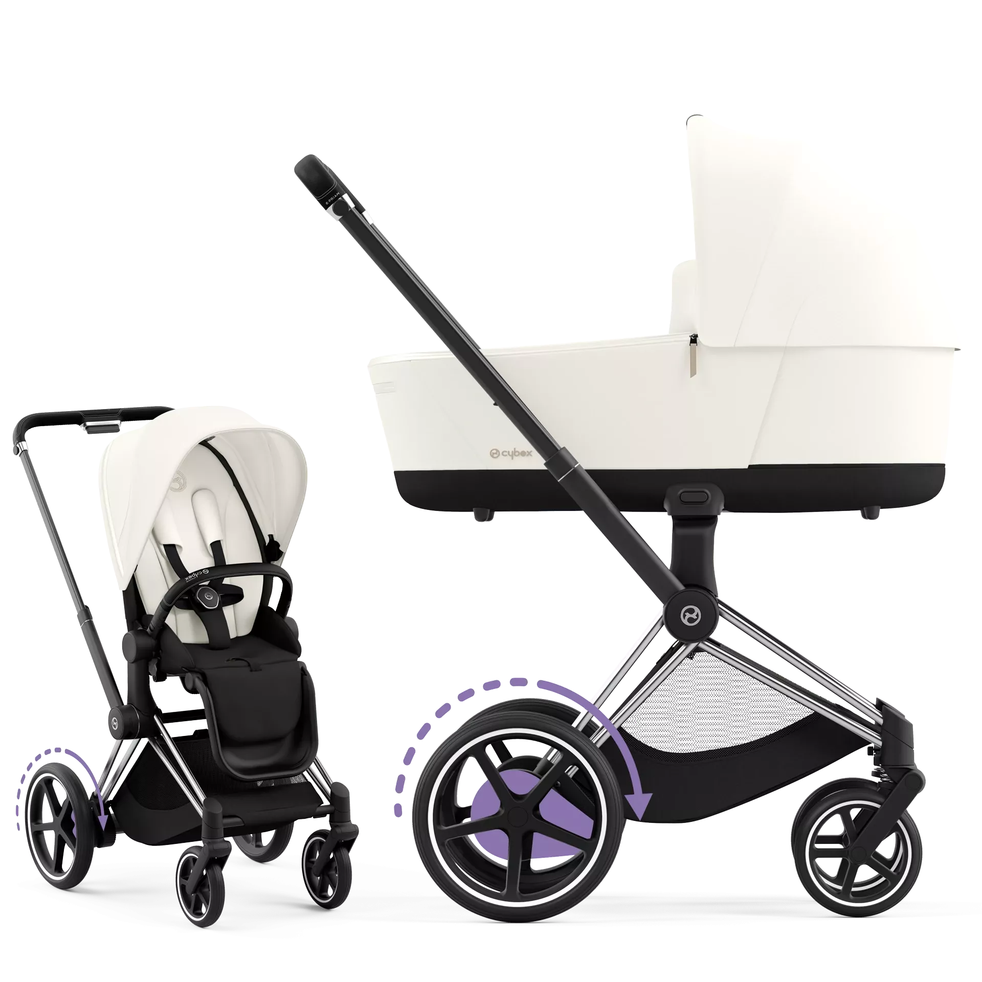 Cybex e-Priam 4.0 - 2w1 | Off White (Chrome Black Frame)