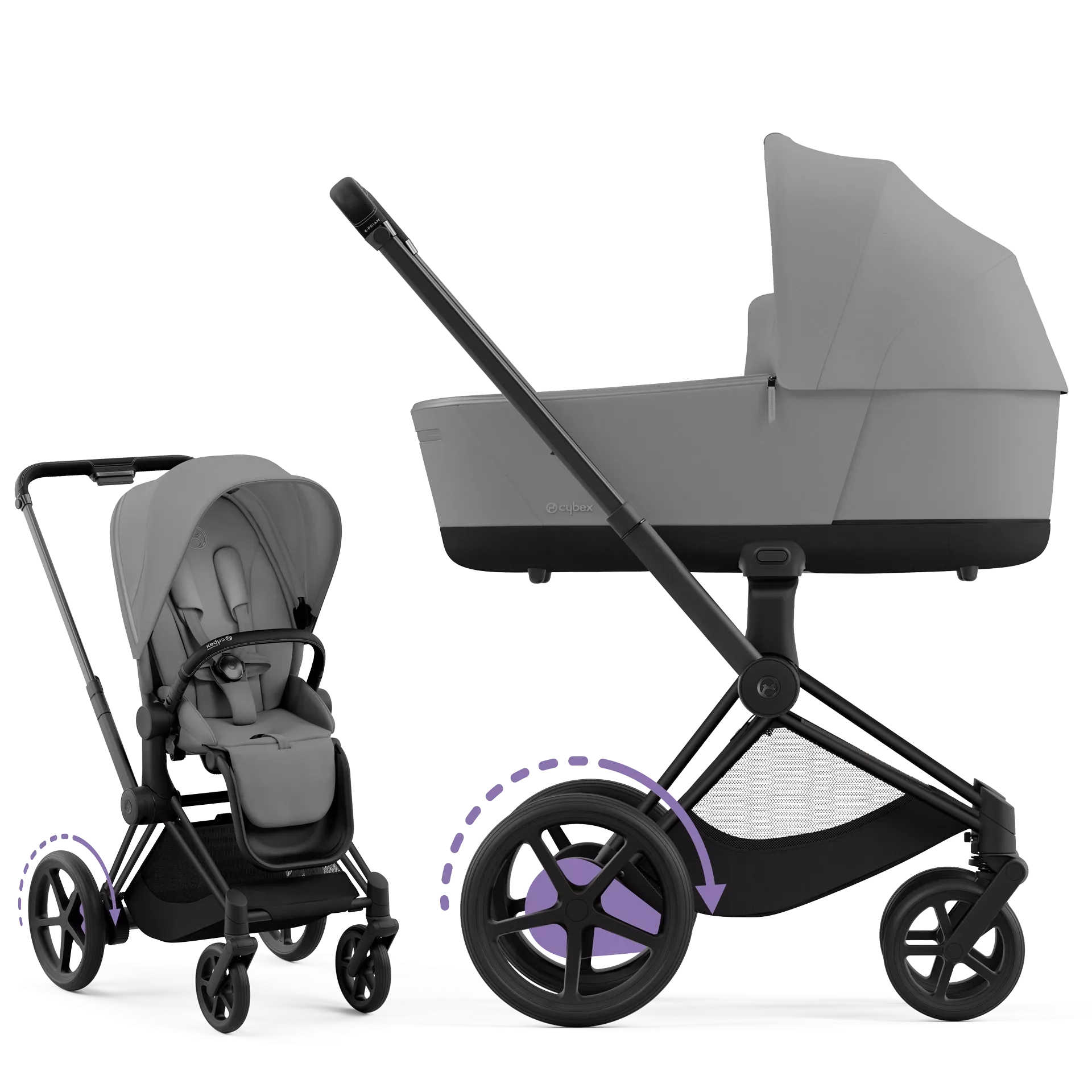 Cybex e-Priam 4.0 - 2w1 | Mirage Grey (Matt Black Frame)