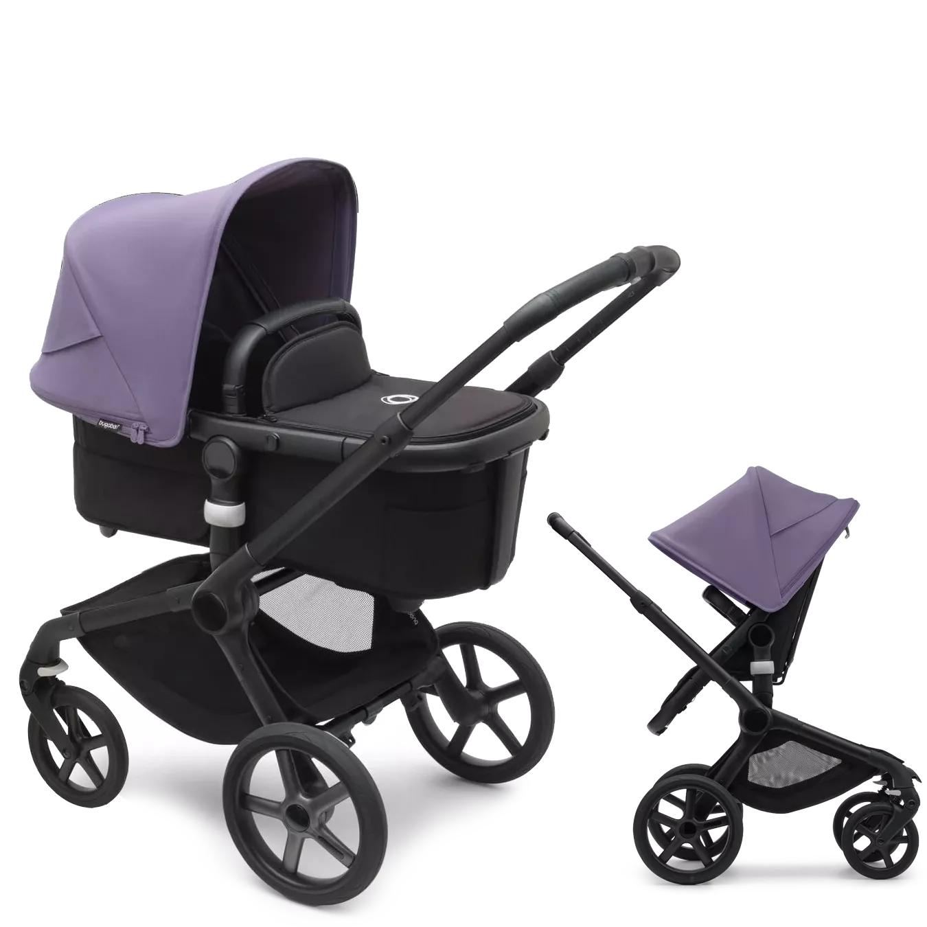 Bugaboo Fox 5 - 2w1 | Black-Midnight Black-Astro Purple