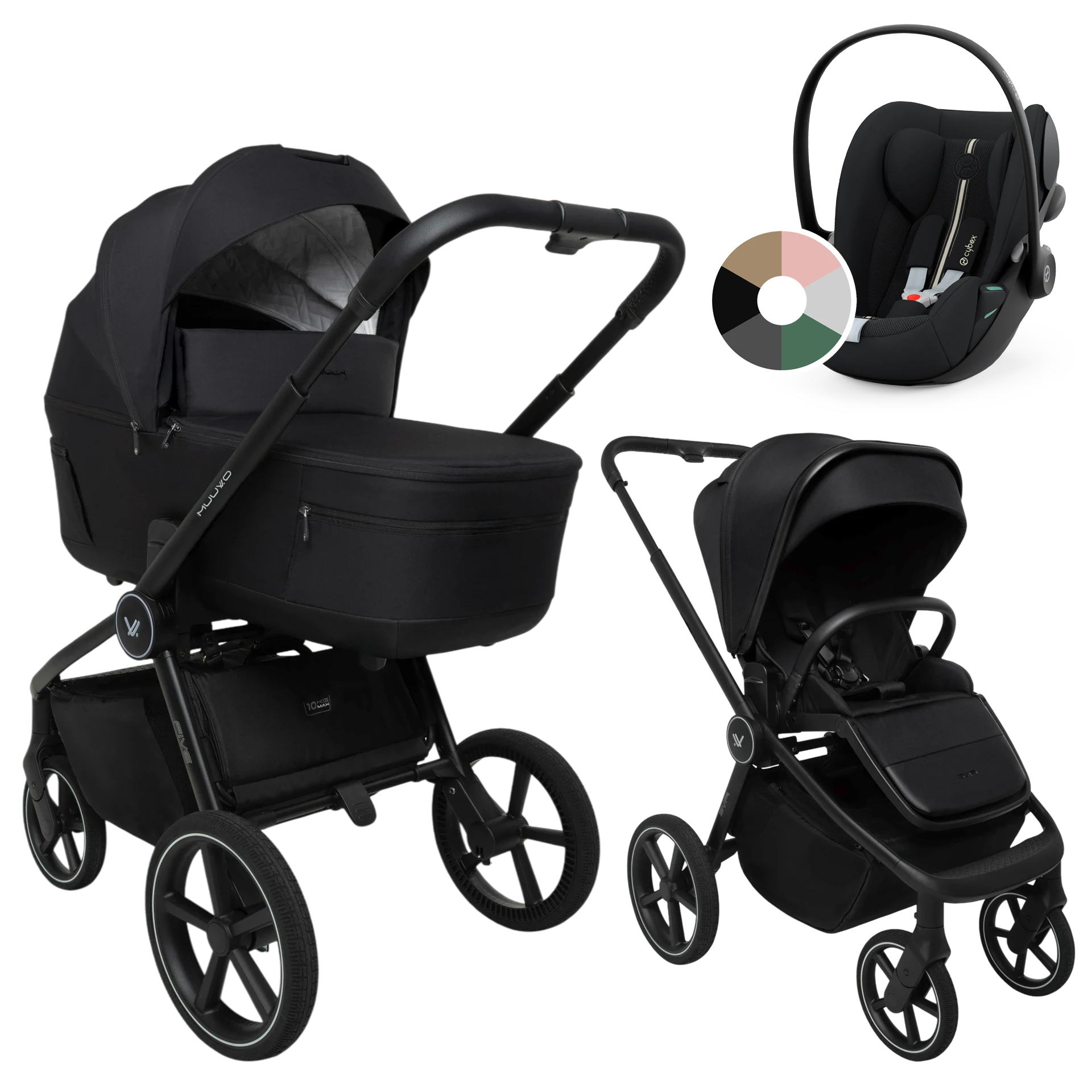 Muuvo Five + Cybex Cloud G i-Size +GRATIS - 3w1 | Classic Black