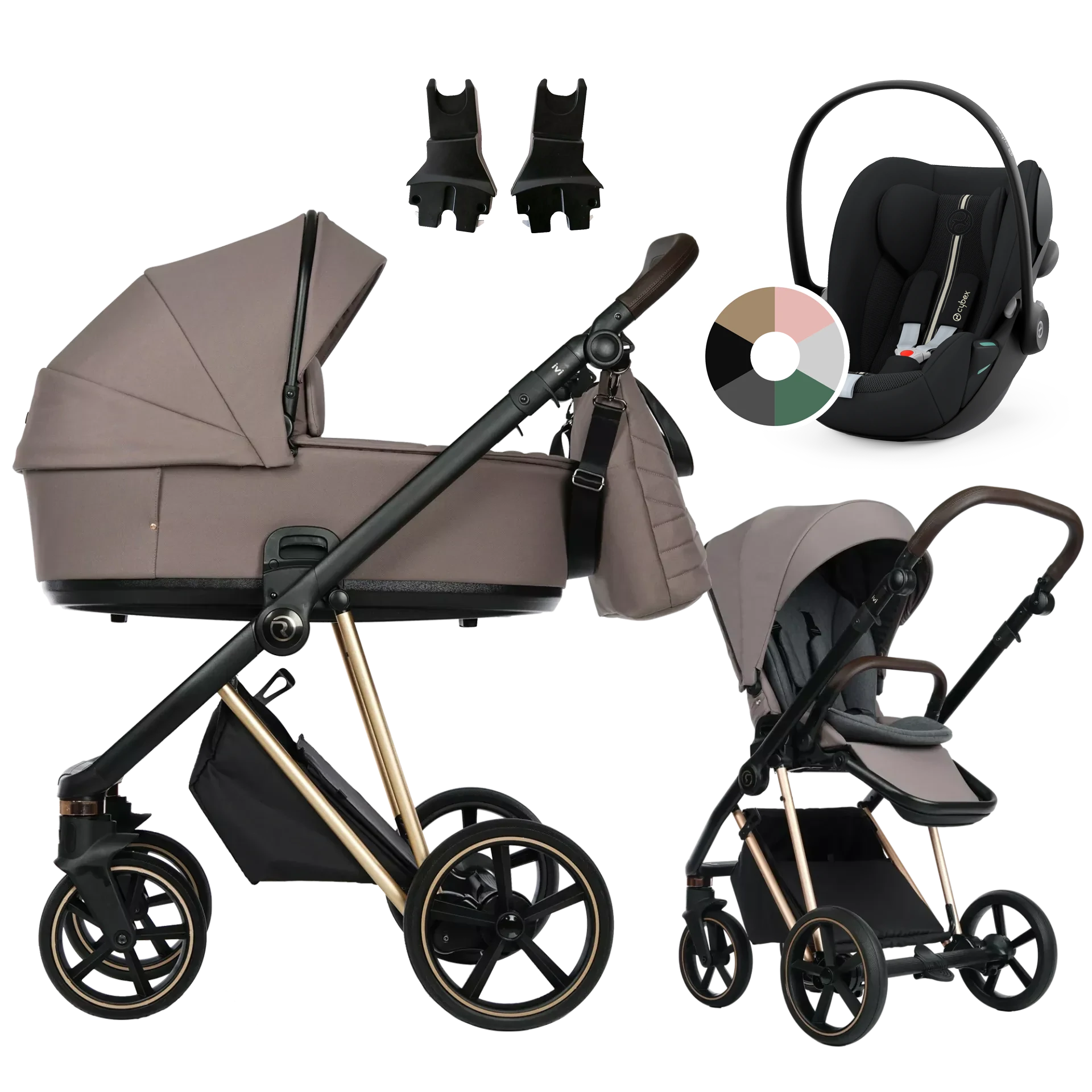 Roan Ivi 2.0 + Cybex Cloud G i-Size +GRATIS - 3w1 | Cocoa Rosegold