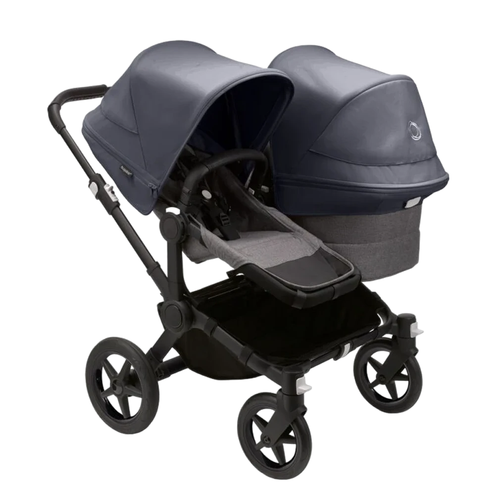 Bugaboo Donkey 5 Duo | Black-Grey Melange-Stormy Blue