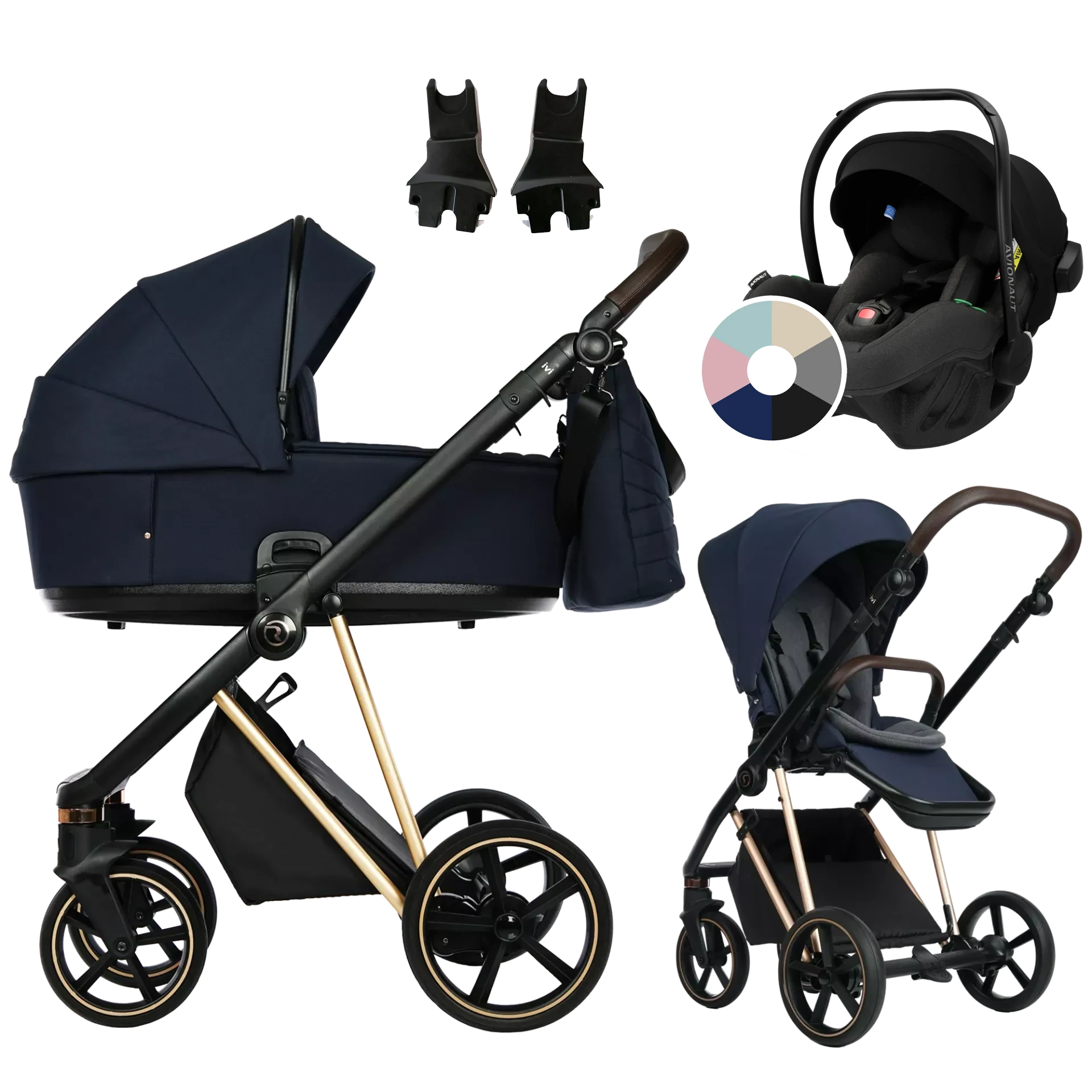 Roan Ivi 2.0 + Avionaut Pixel Pro 2.0 C +GRATIS - 3w1 | Mystic Blue Rosegold