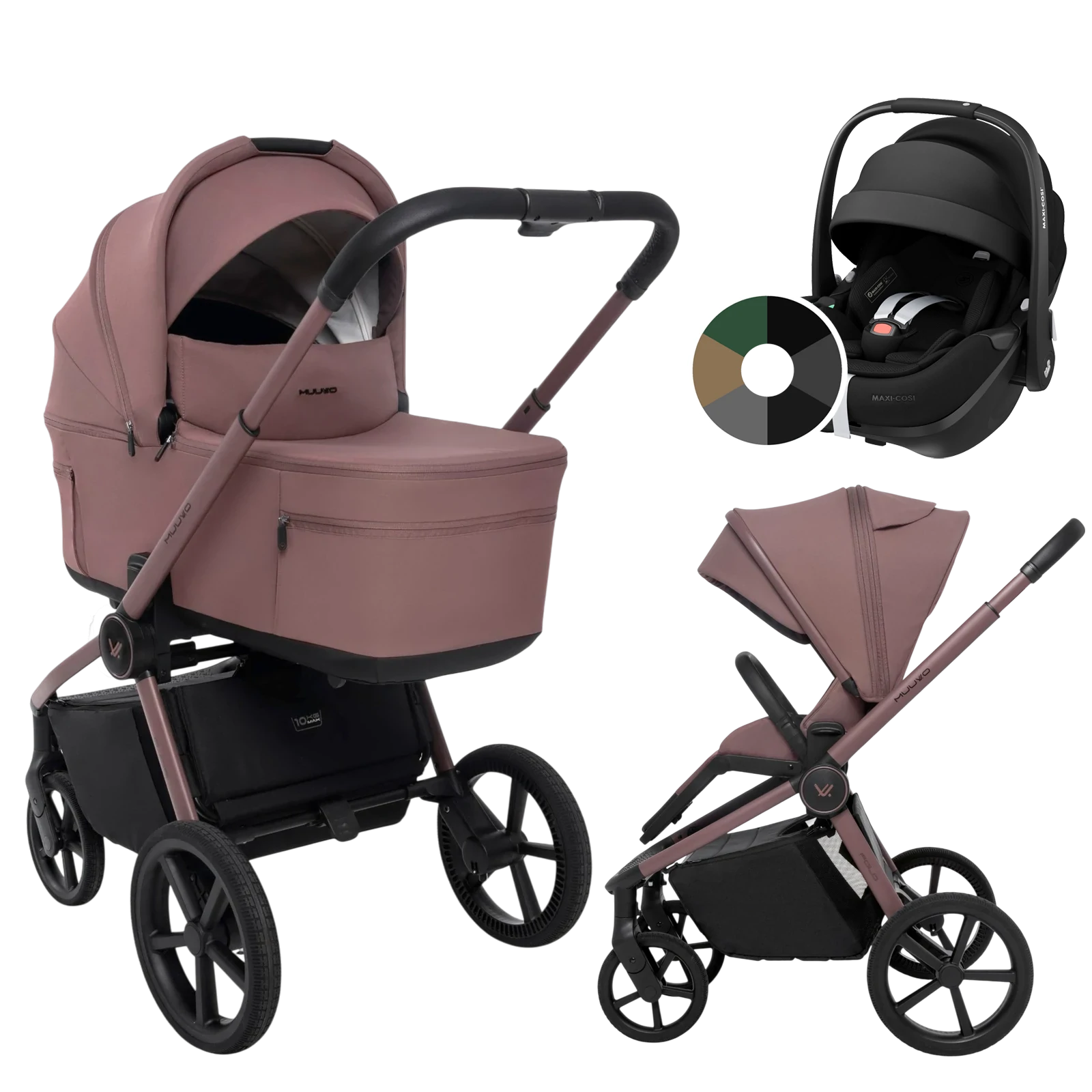 Muuvo Fold + Maxi-Cosi Pebble 360 Pro2 + GRATIS - 3w1 | Cocoa