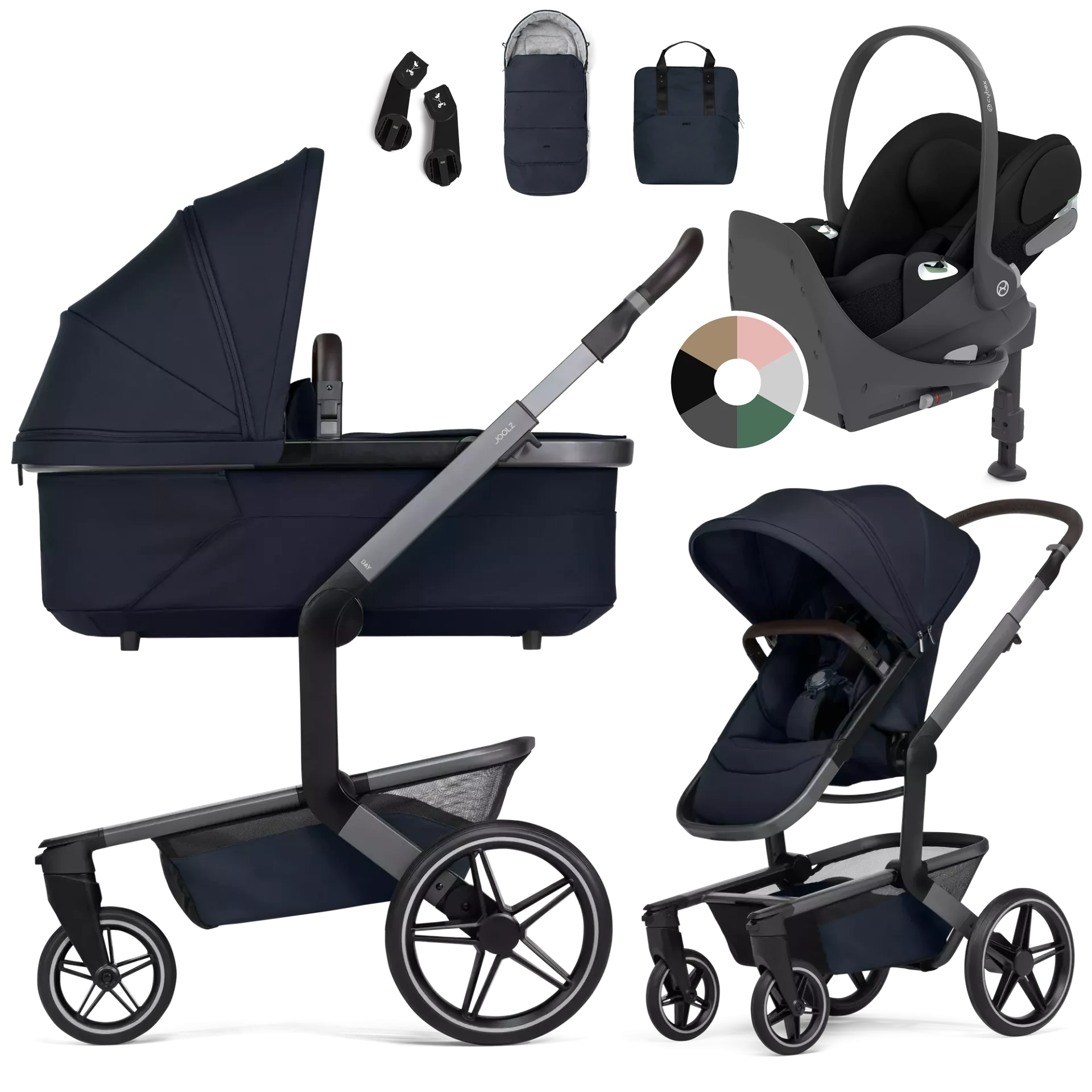 Joolz Day5 + Cybex Cloud T i-Size + baza T +GRATISY - 4w1 | Navy Blue