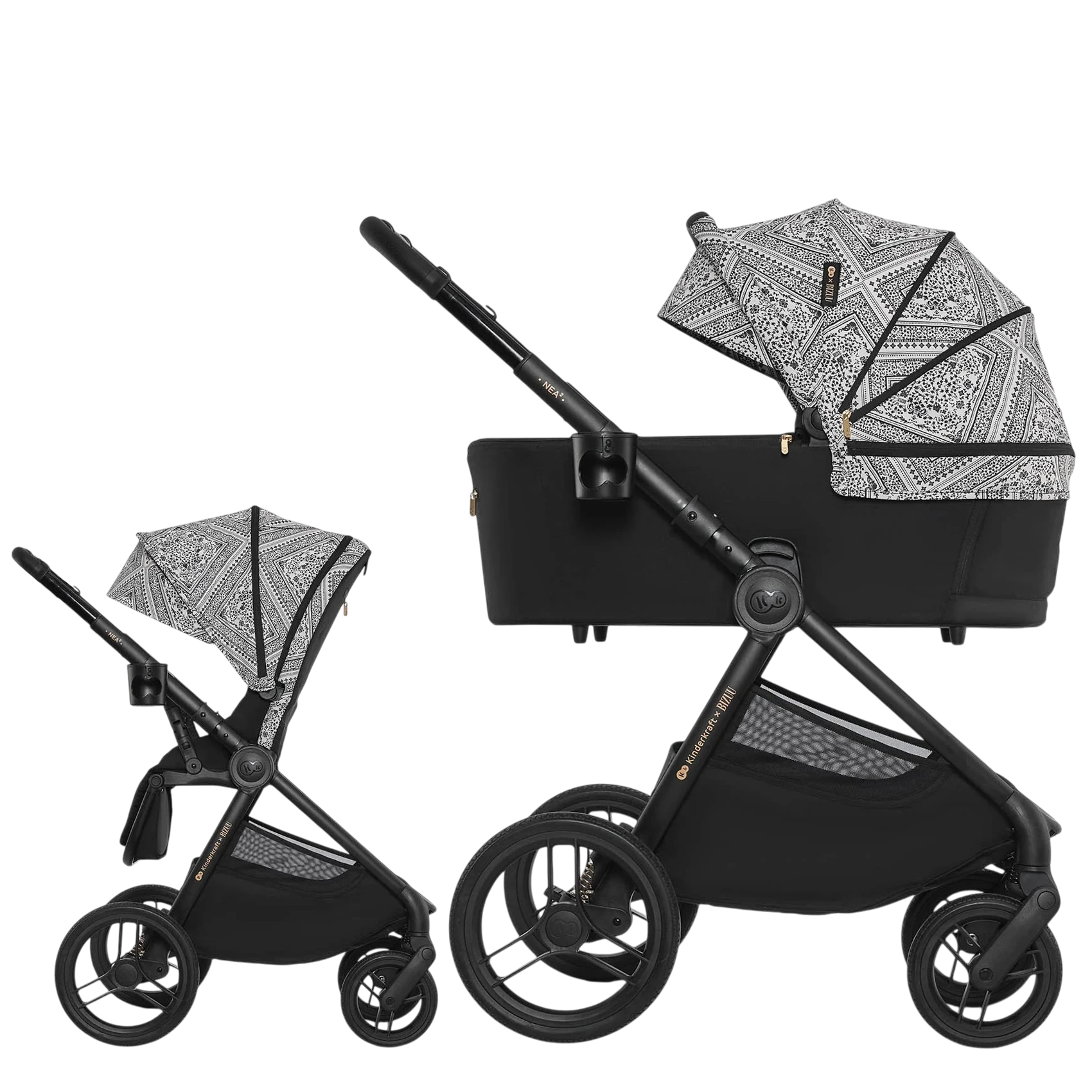 Kinderkraft Nea 2 - 2w1 | Lunar Black (Kinderkraft x Bizuu)