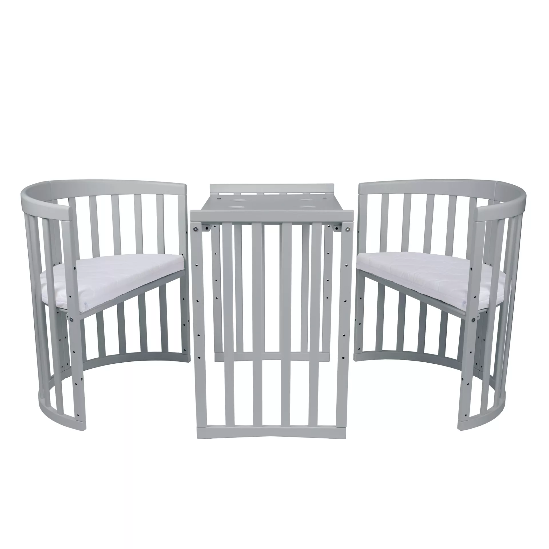 Waldin - owalne łóżeczko 7w1 | Grey Waldin - owalne łóżeczko 7w1 | Grey