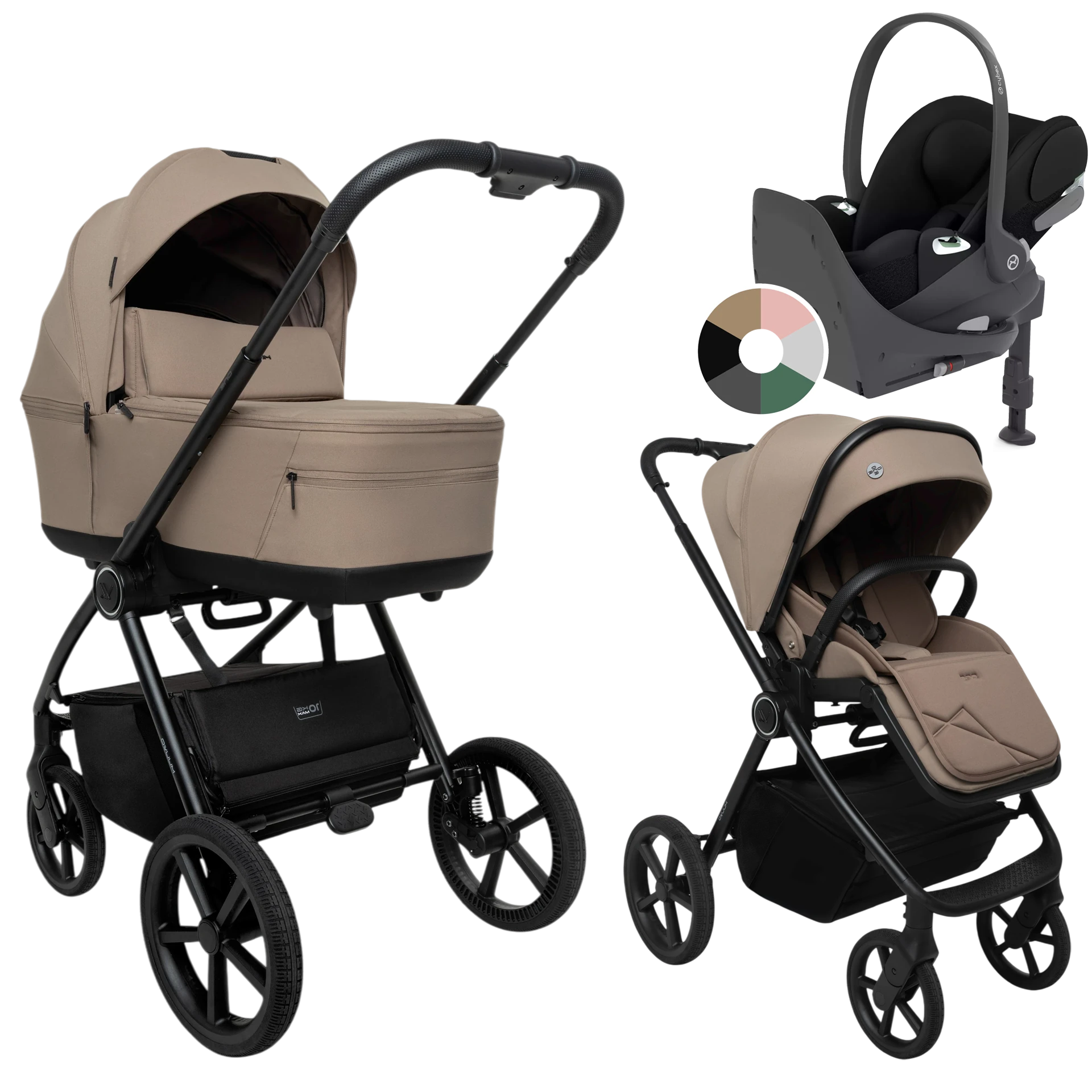 Muuvo One + Cybex Cloud T + baza T +GRATIS - 4w1 | Praline