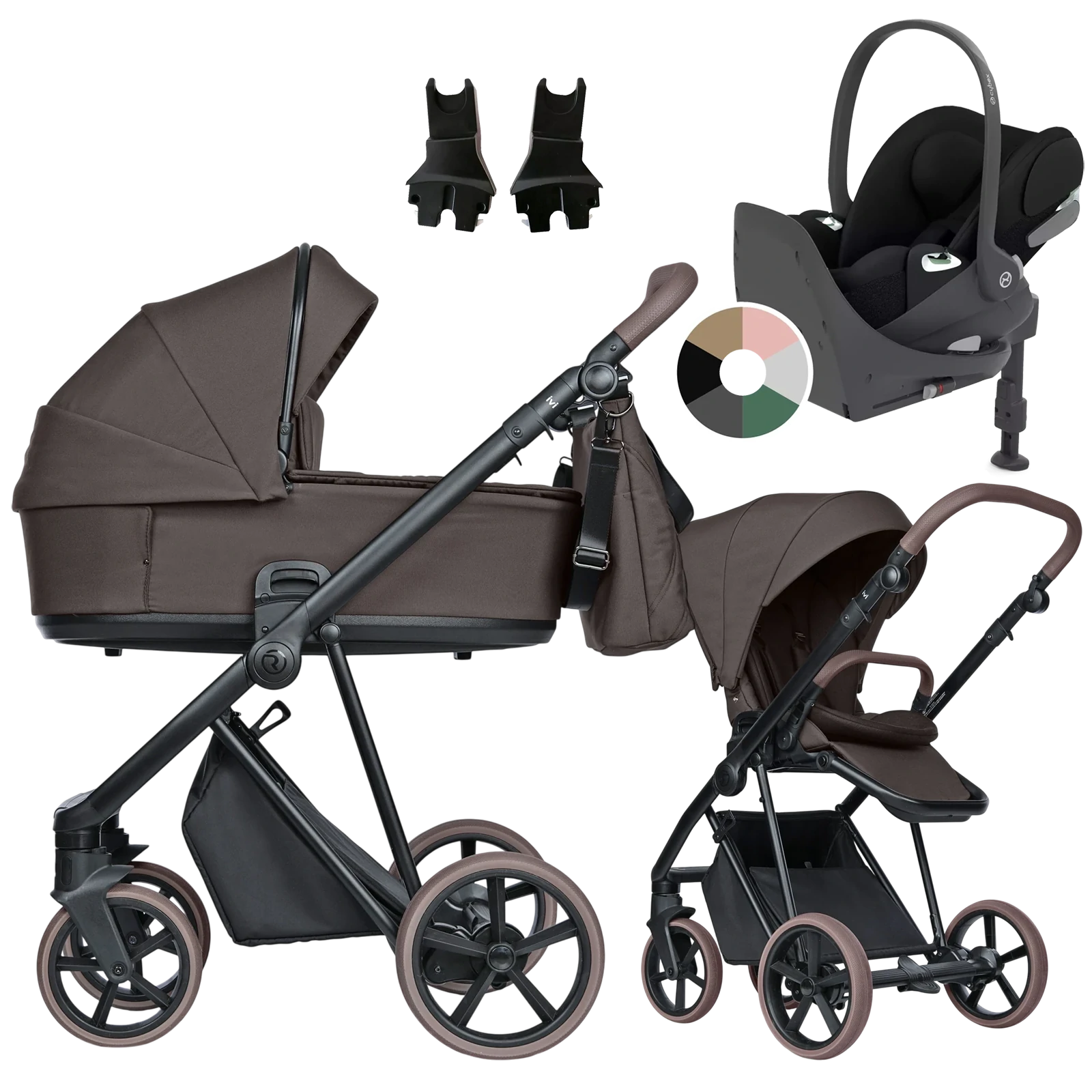 Roan Ivi 2.0 Vintage + Cybex Cloud T + baza T + GRATIS - 4w1 | Turkish Coffee Black