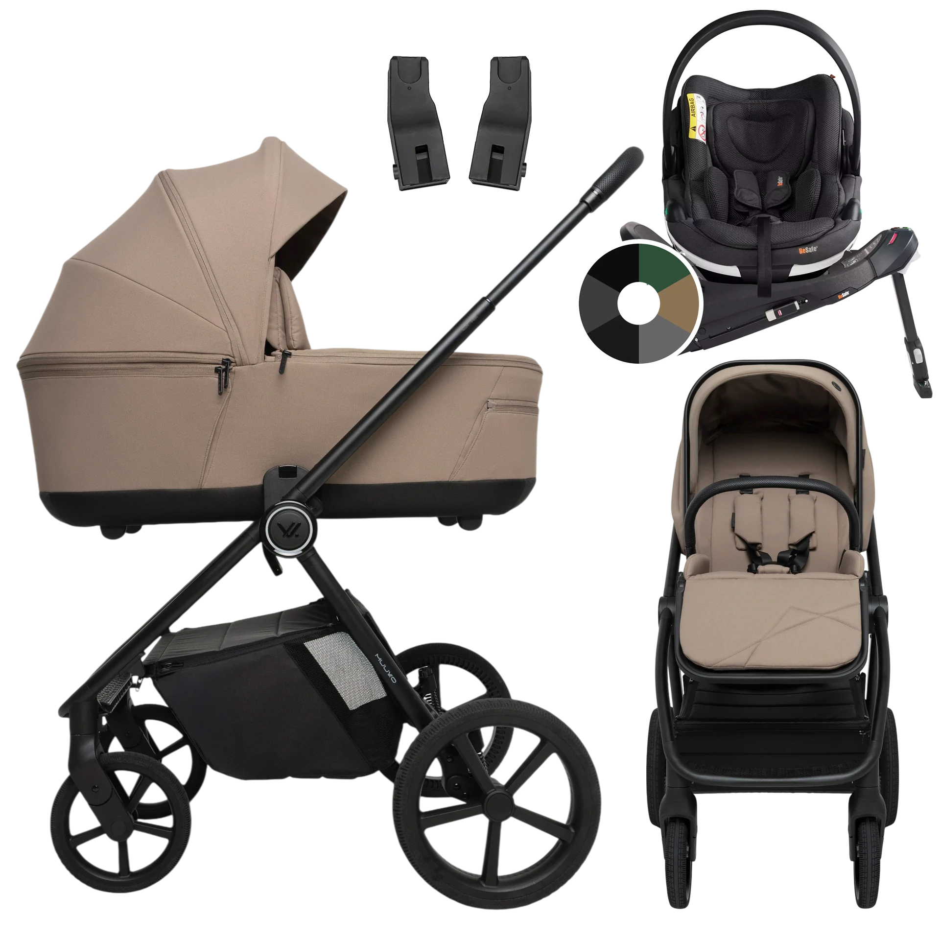 Muuvo One + BeSafe Go Beyond + baza Beyond +GRATIS - 4w1 | Praline