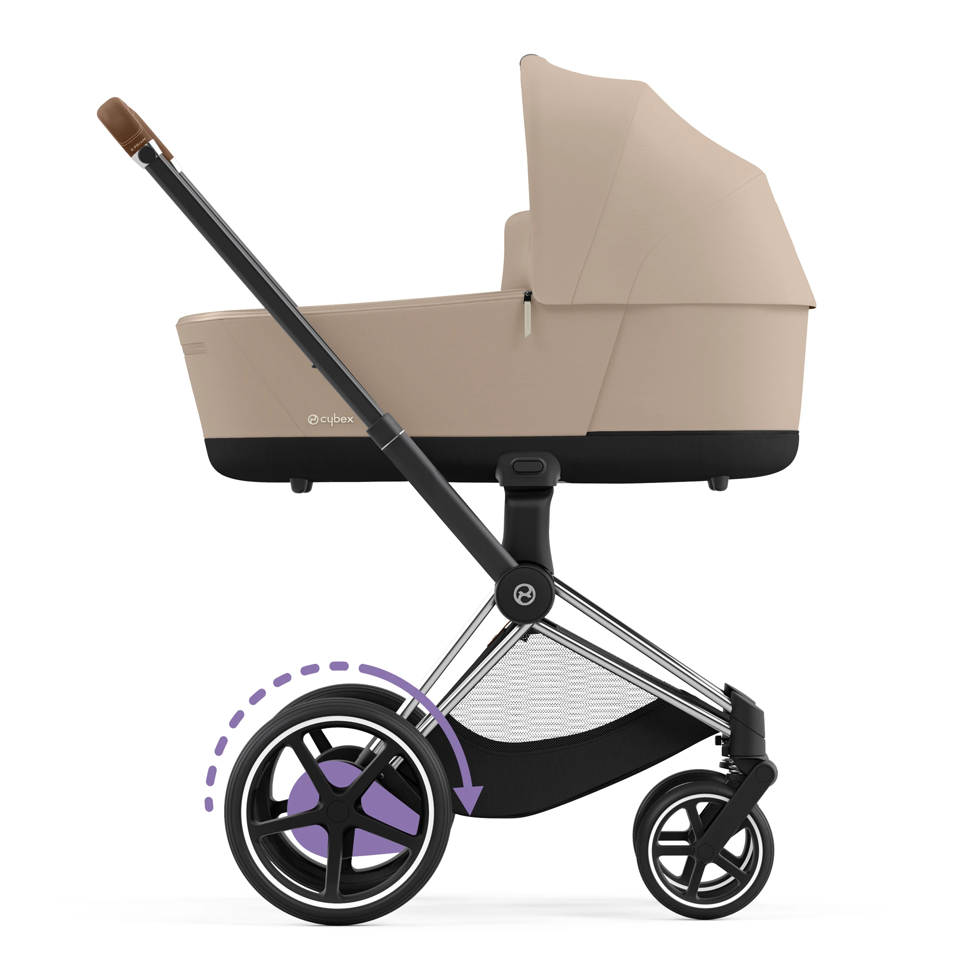 Cybex e-Priam 4.0 - 2w1 | Cozy Beige (Chrome Brown Frame) Cybex e-Priam 4.0 - 2w1 | Cozy Beige (Chrome Brown Frame)
