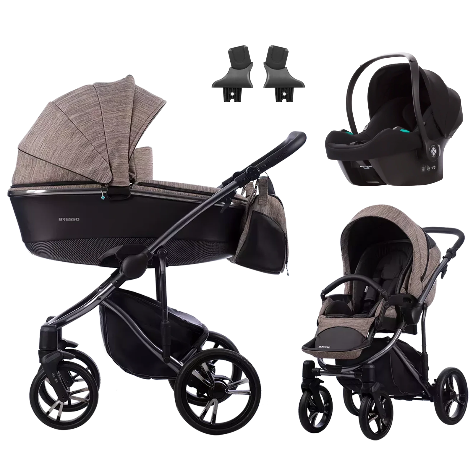 Bebetto Bresso Premium Class + Bebetto Cosmo 2.0 +GRATIS - 3w1 | Dark 01