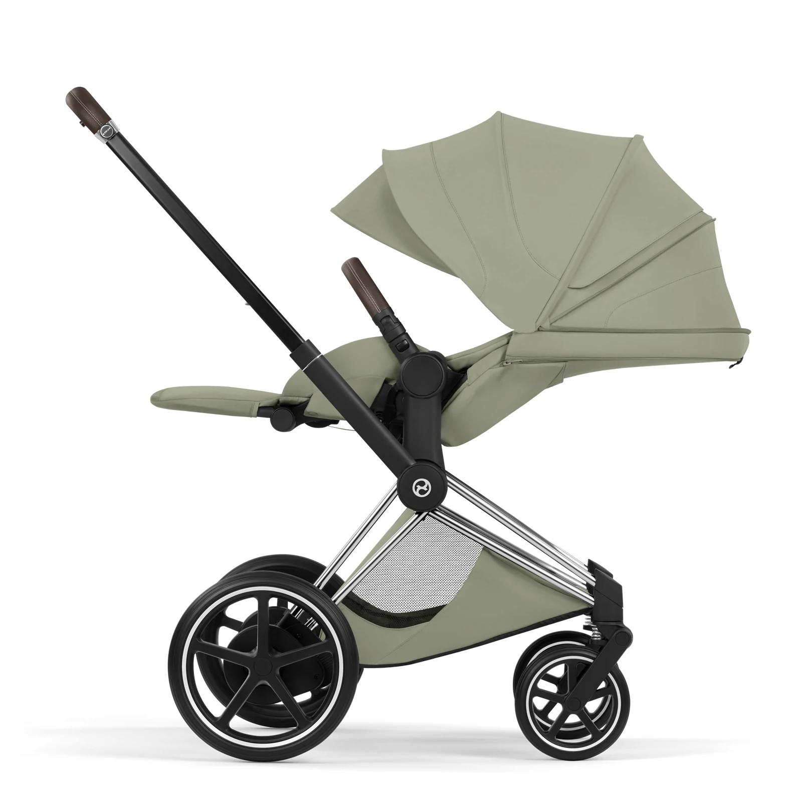 Cybex e-Priam 5.0 - wózek 2w1 | Sage Green - Chrome (Style)