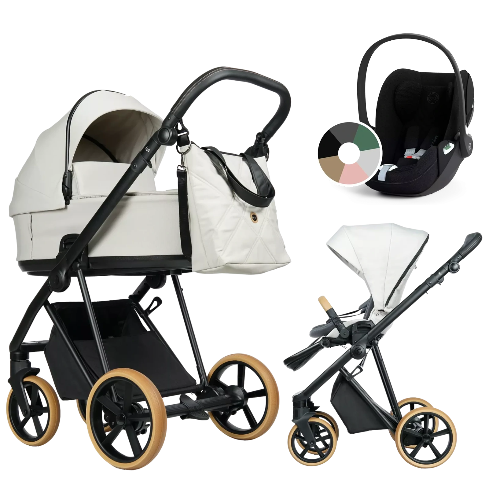 Roan Ivi 2.0 Vintage + Cybex Cloud T i-Size +GRATIS - 3w1 | Marzipan