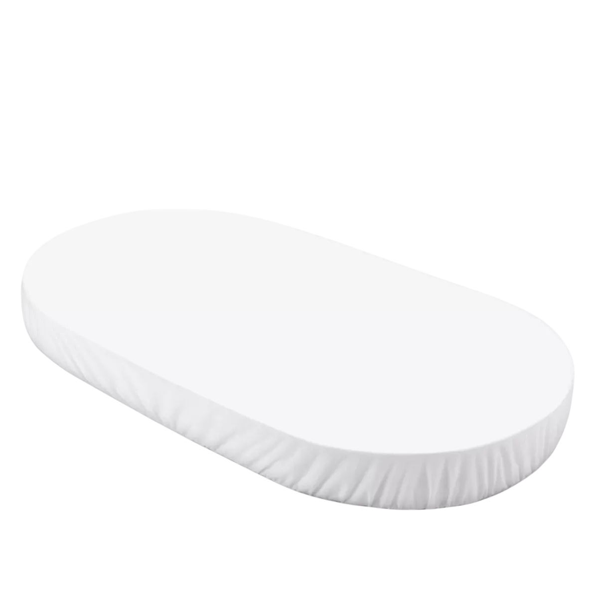 Prześcieradło duże do owalnego łóżeczka Waldin 7w1 | White