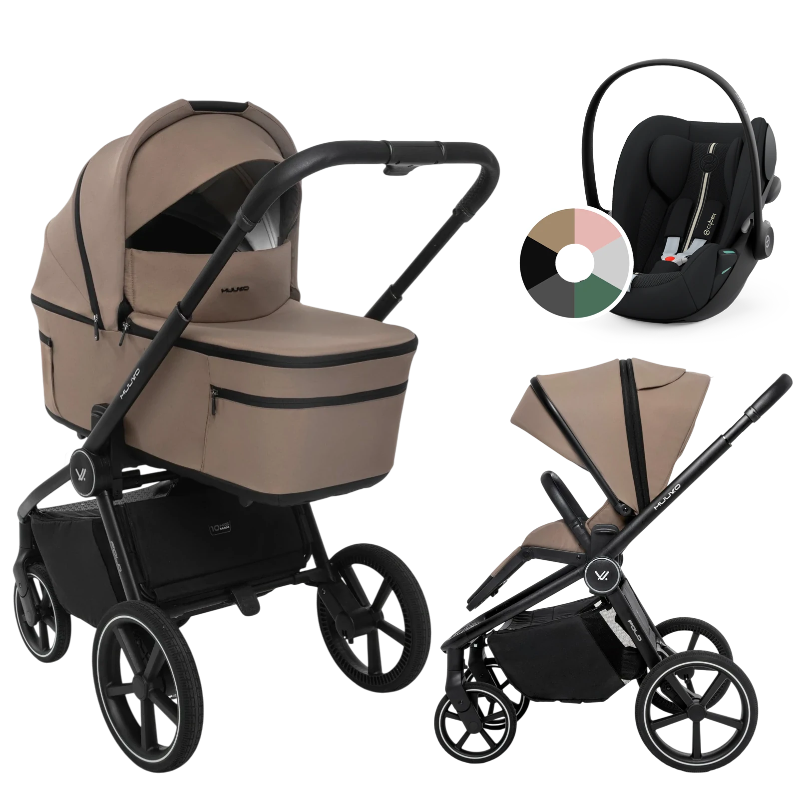 Muuvo Fold + Cybex Cloud G3 i-Size + GRATIS - 3w1 | Mokka