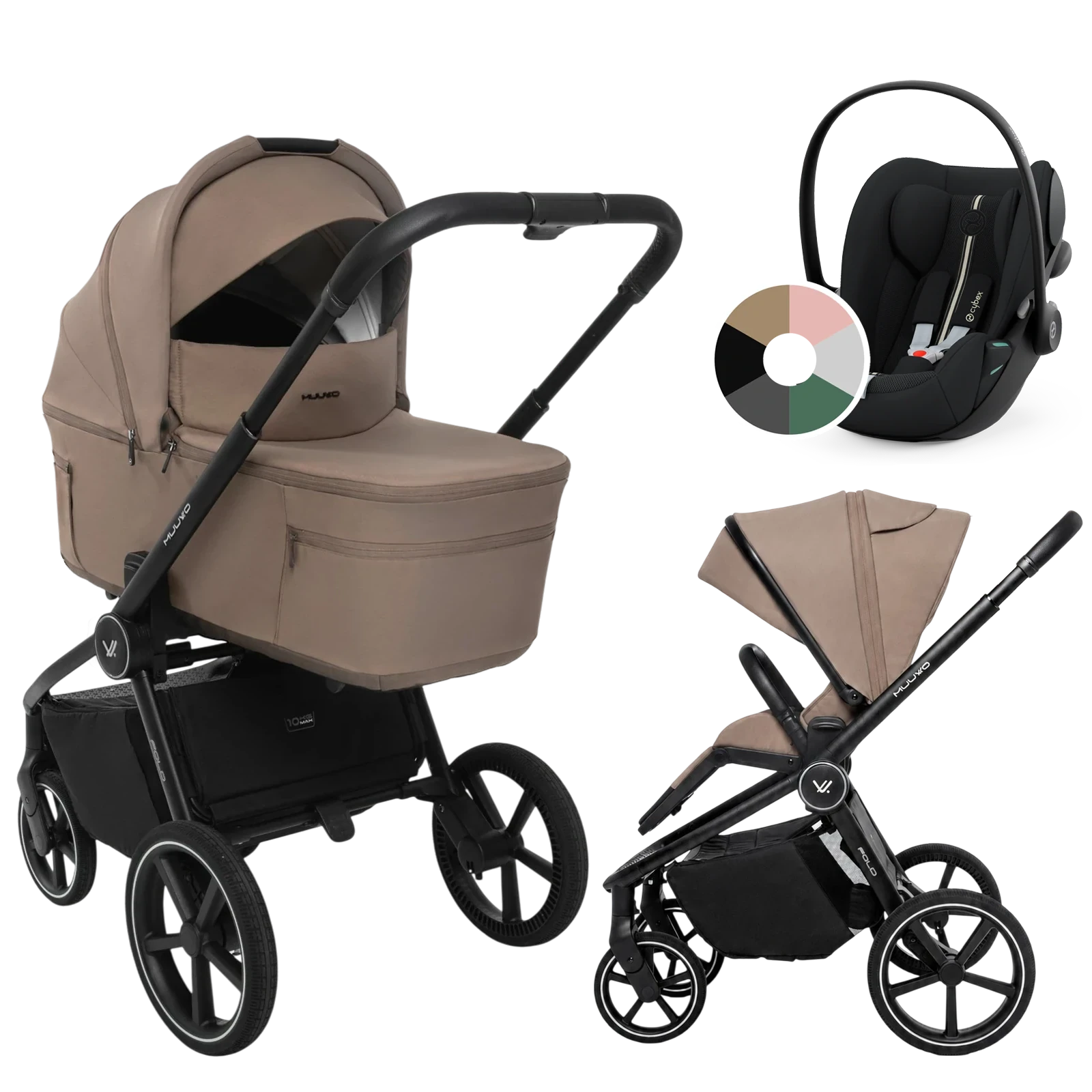 Muuvo Fold + Cybex Cloud G3 i-Size + GRATIS - 3w1 | Mokka