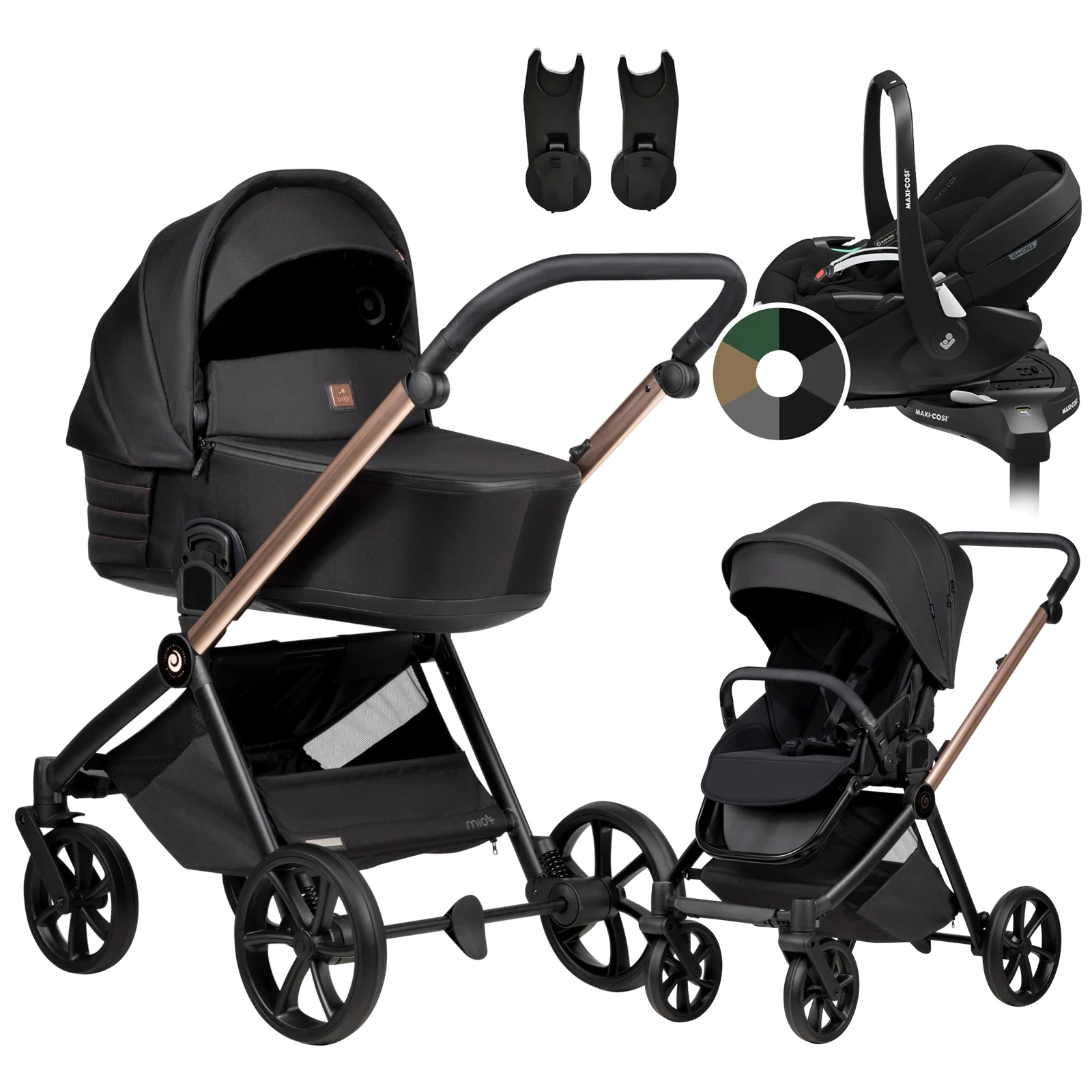 Tutis Mio 3 Plus + Maxi-Cosi Pebble 360 Pro2 + baza + GRATIS - 4w1 | 292 Rosegold