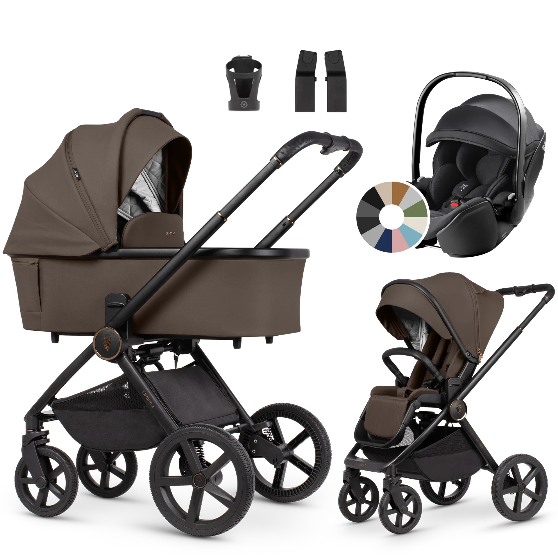 Venicci Upline 2 + Britax Römer Baby-Safe Pro +AKCESORIA - 3w1 | Brownie Venicci Upline 2 + Britax Römer Baby-Safe Pro +AKCESORIA - 3w1 | Brownie