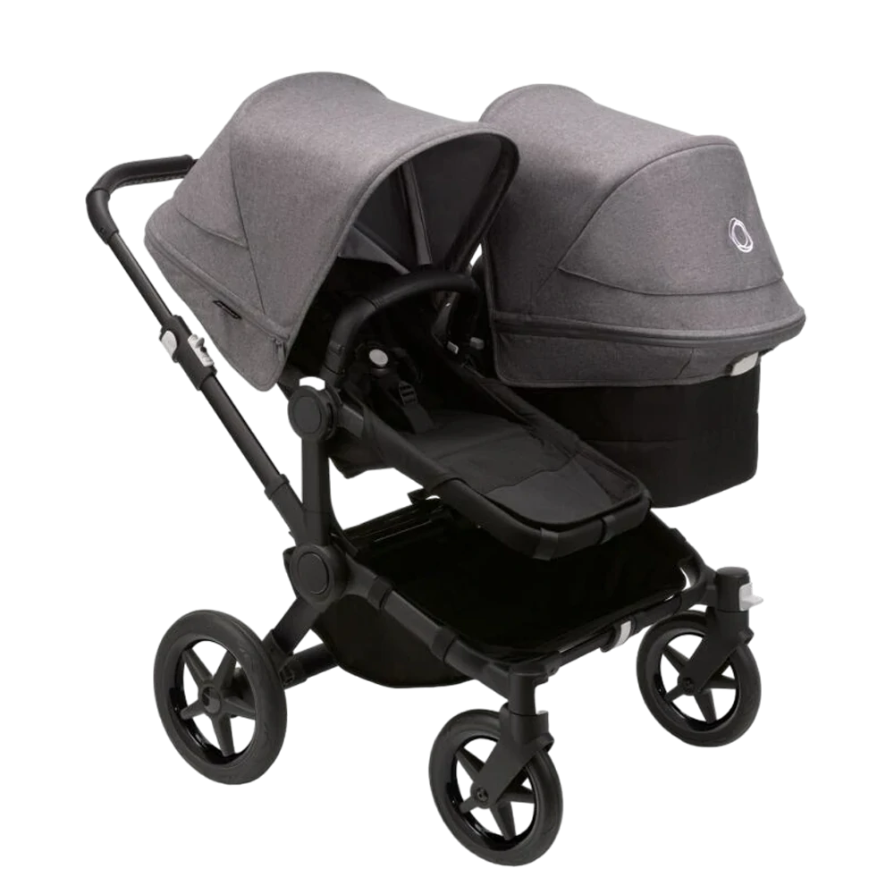 Bugaboo Donkey 5 Duo | Black-Midnight Black-Grey Melange