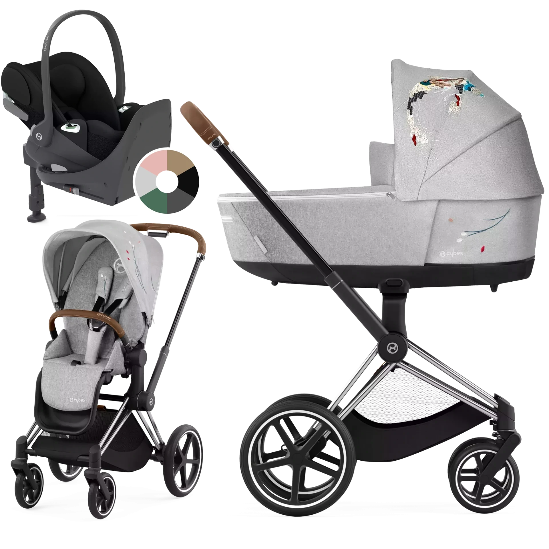 Cybex Priam 4.0 + Cybex Cloud T i-Size + baza T - 4w1 | Koi - Fashion Collection